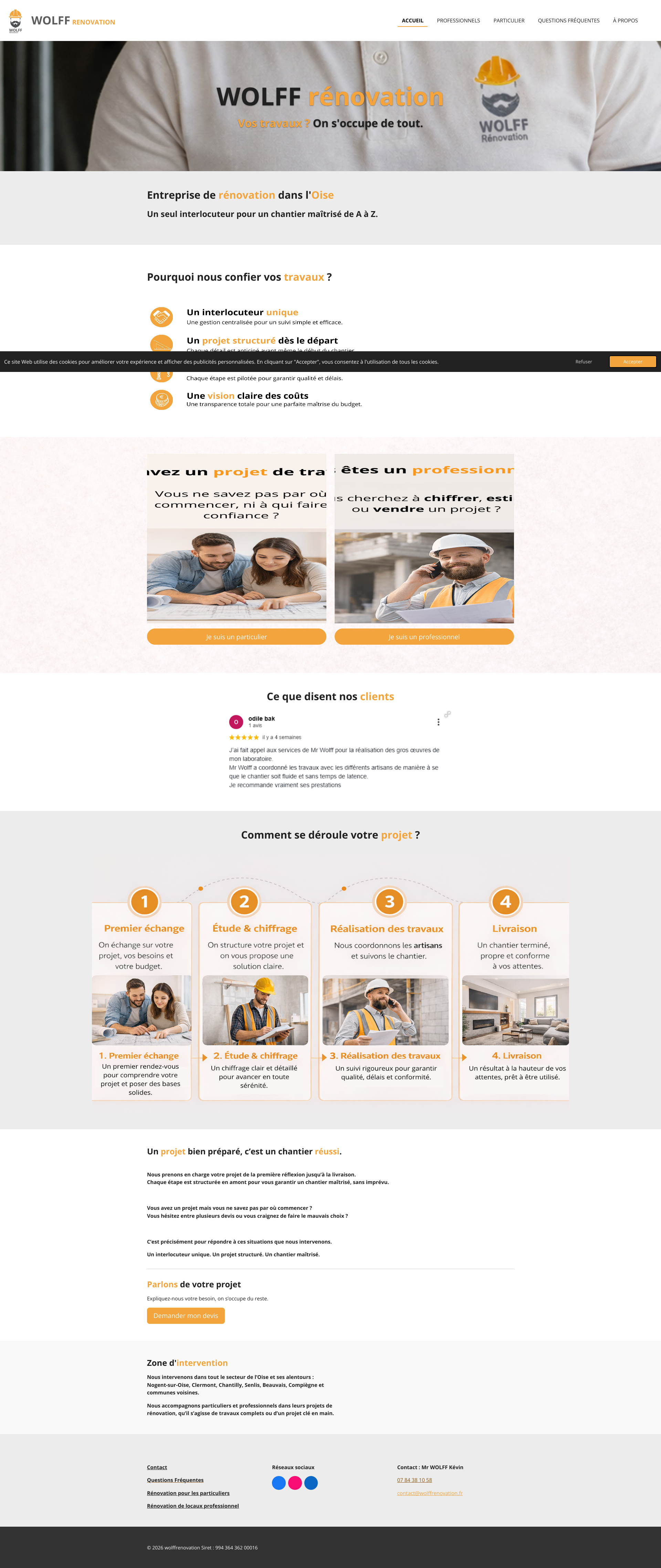 Aperçu du site