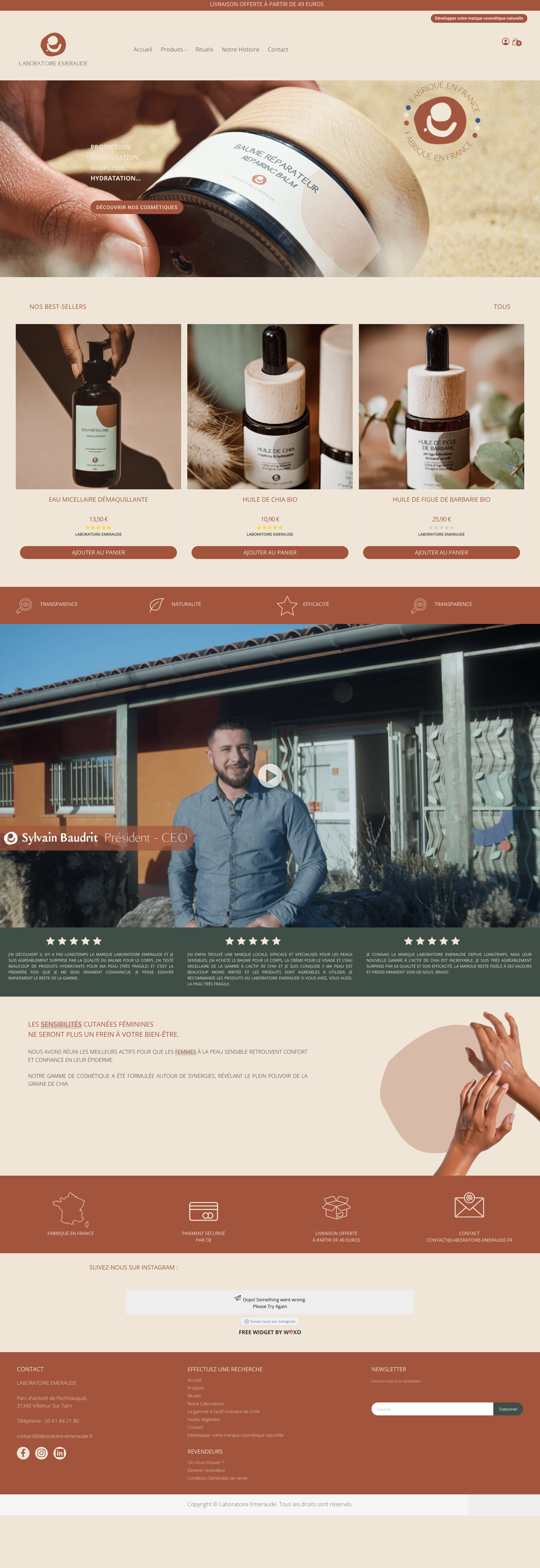 Aperçu du site