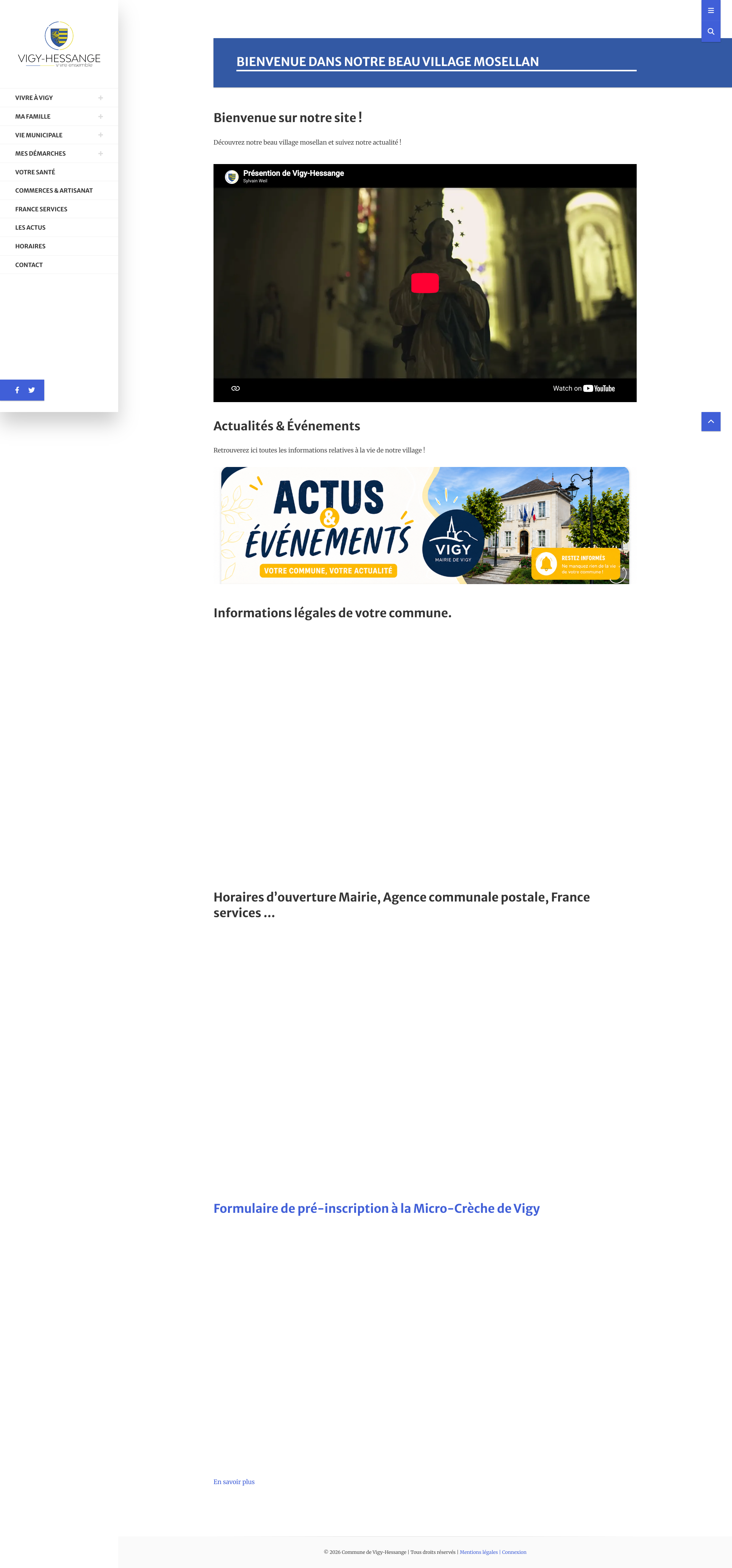 Aperçu du site