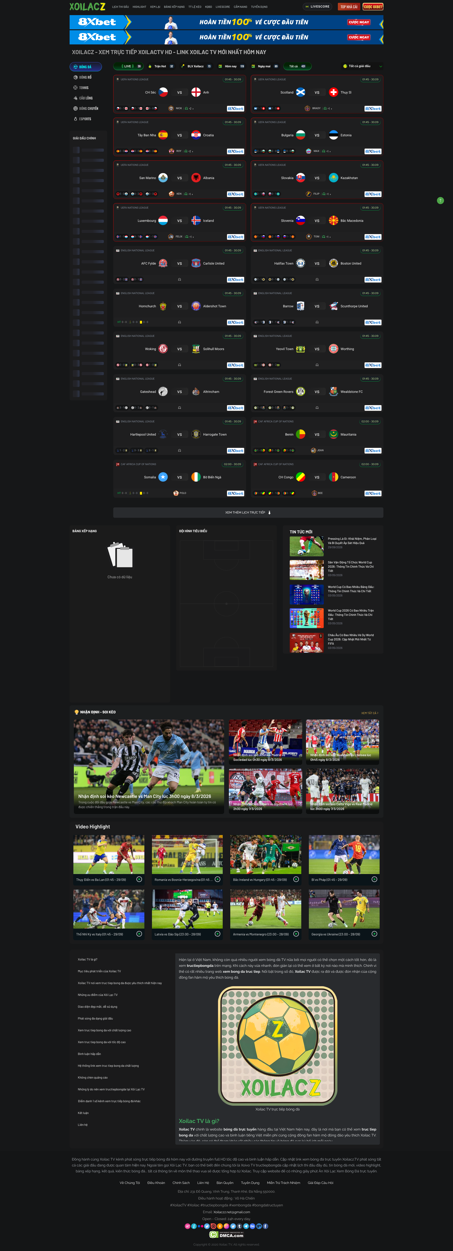 Aperçu du site