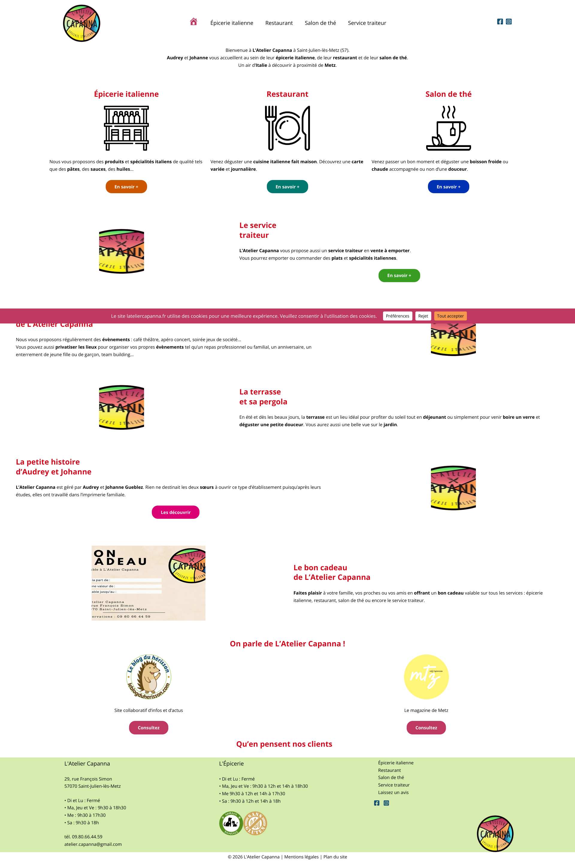 Aperçu du site