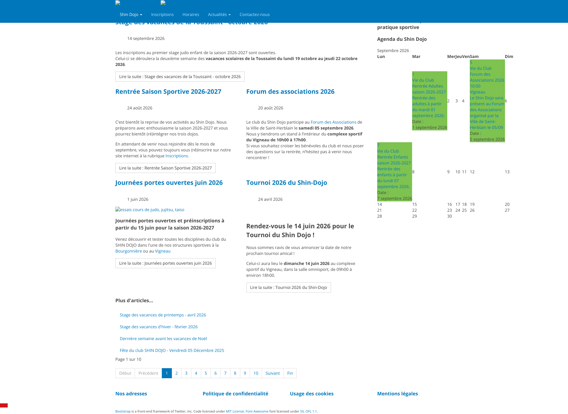 Aperçu du site