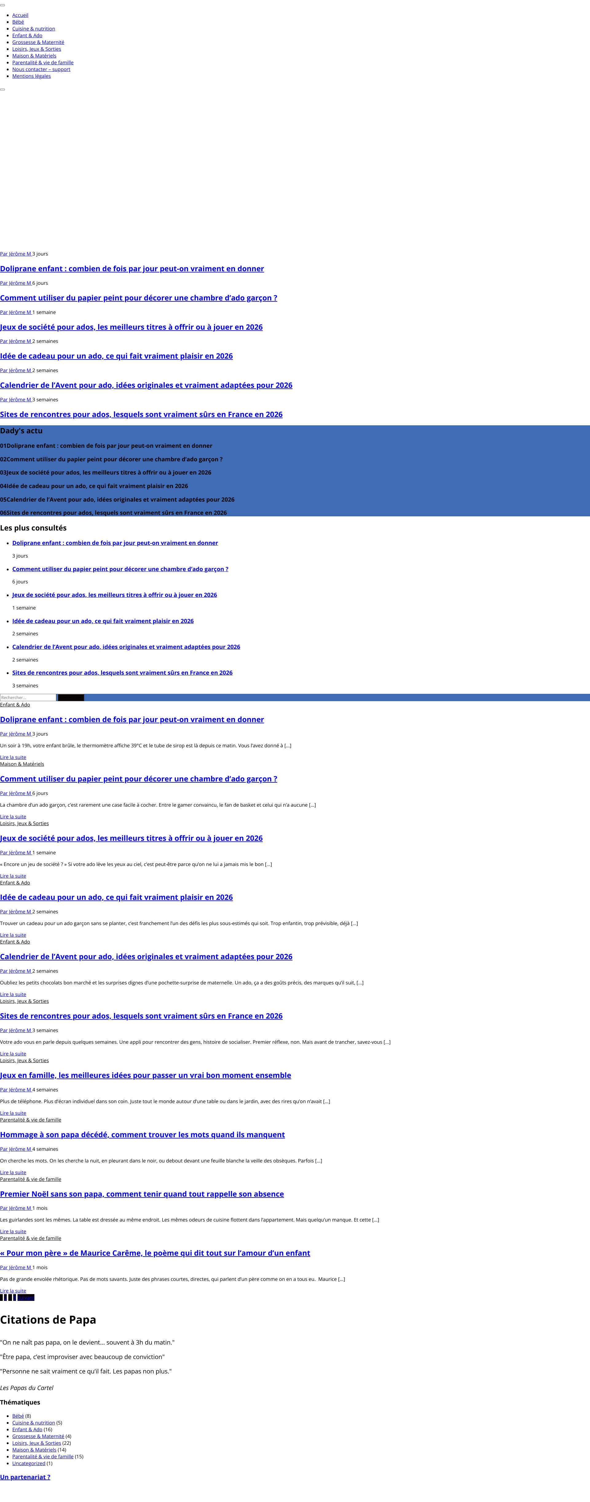 Aperçu du site