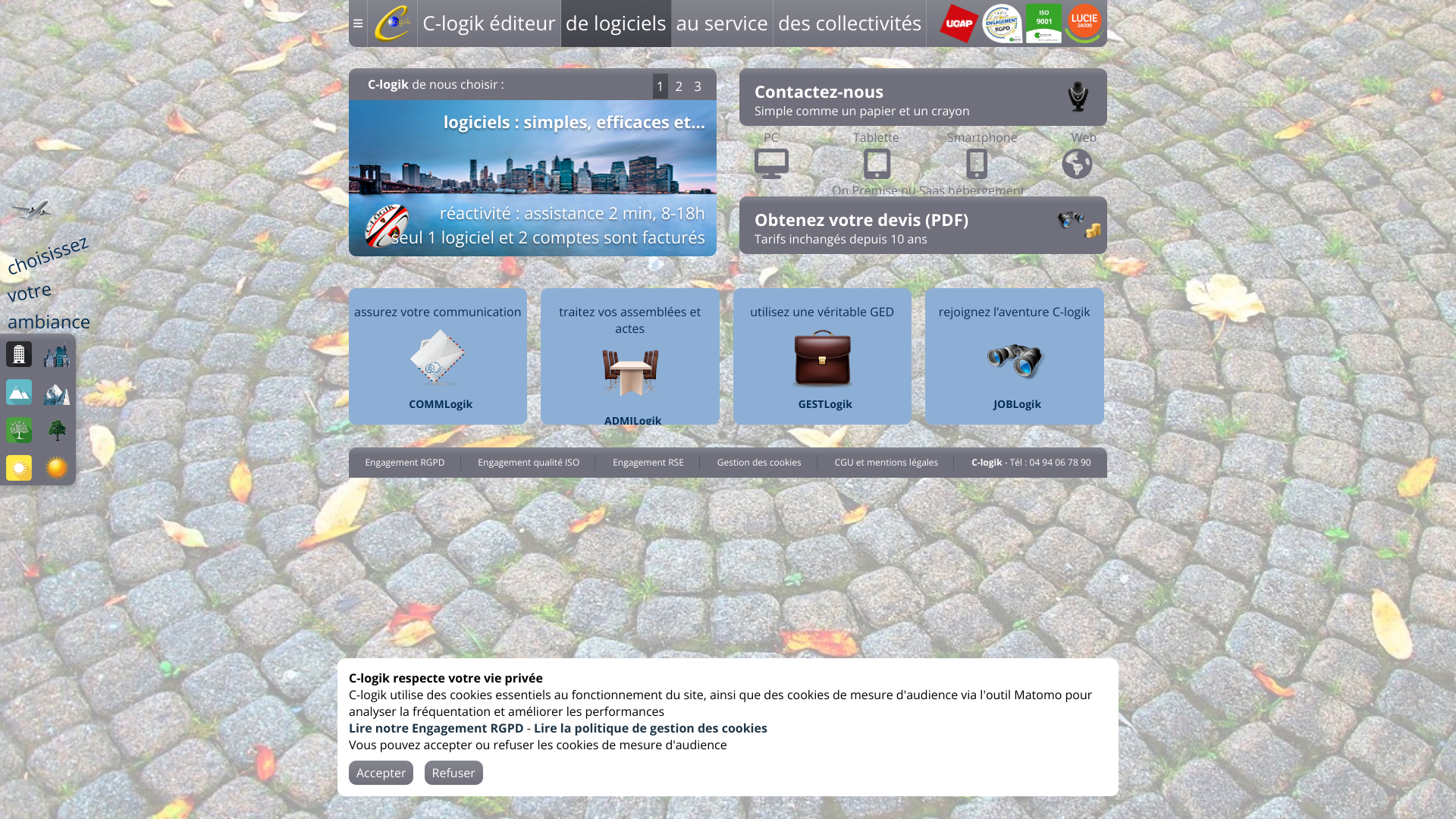 Aperçu du site