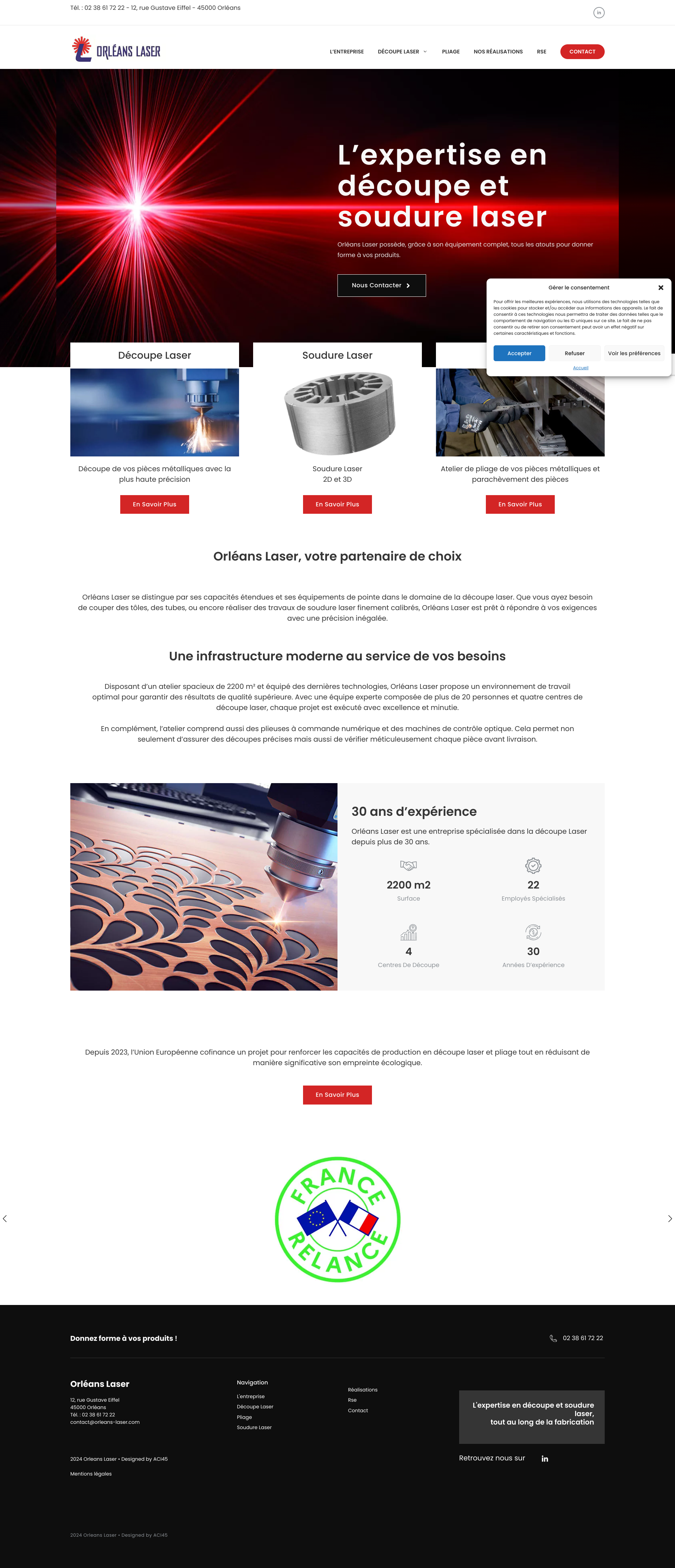 Aperçu du site