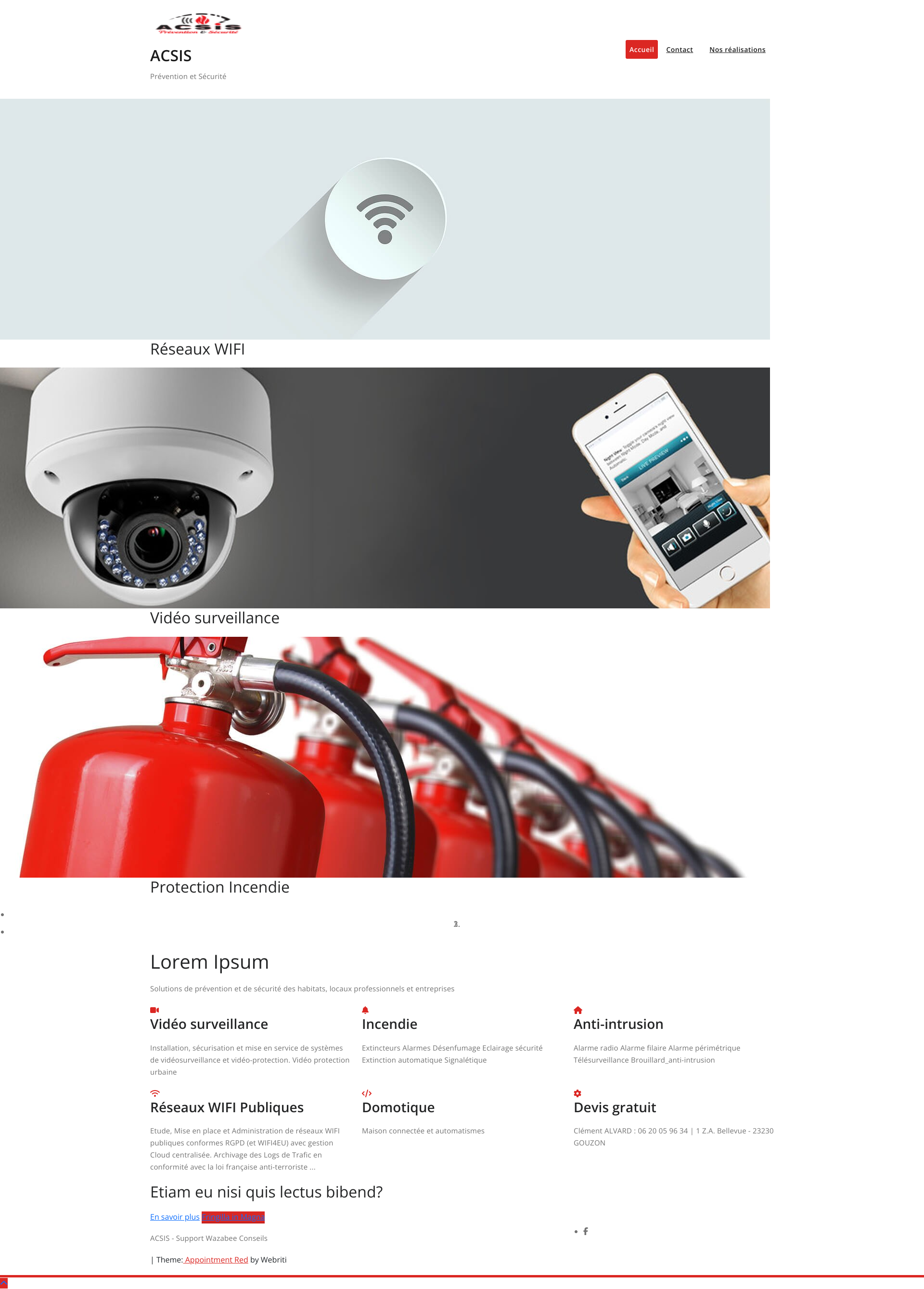 Aperçu du site