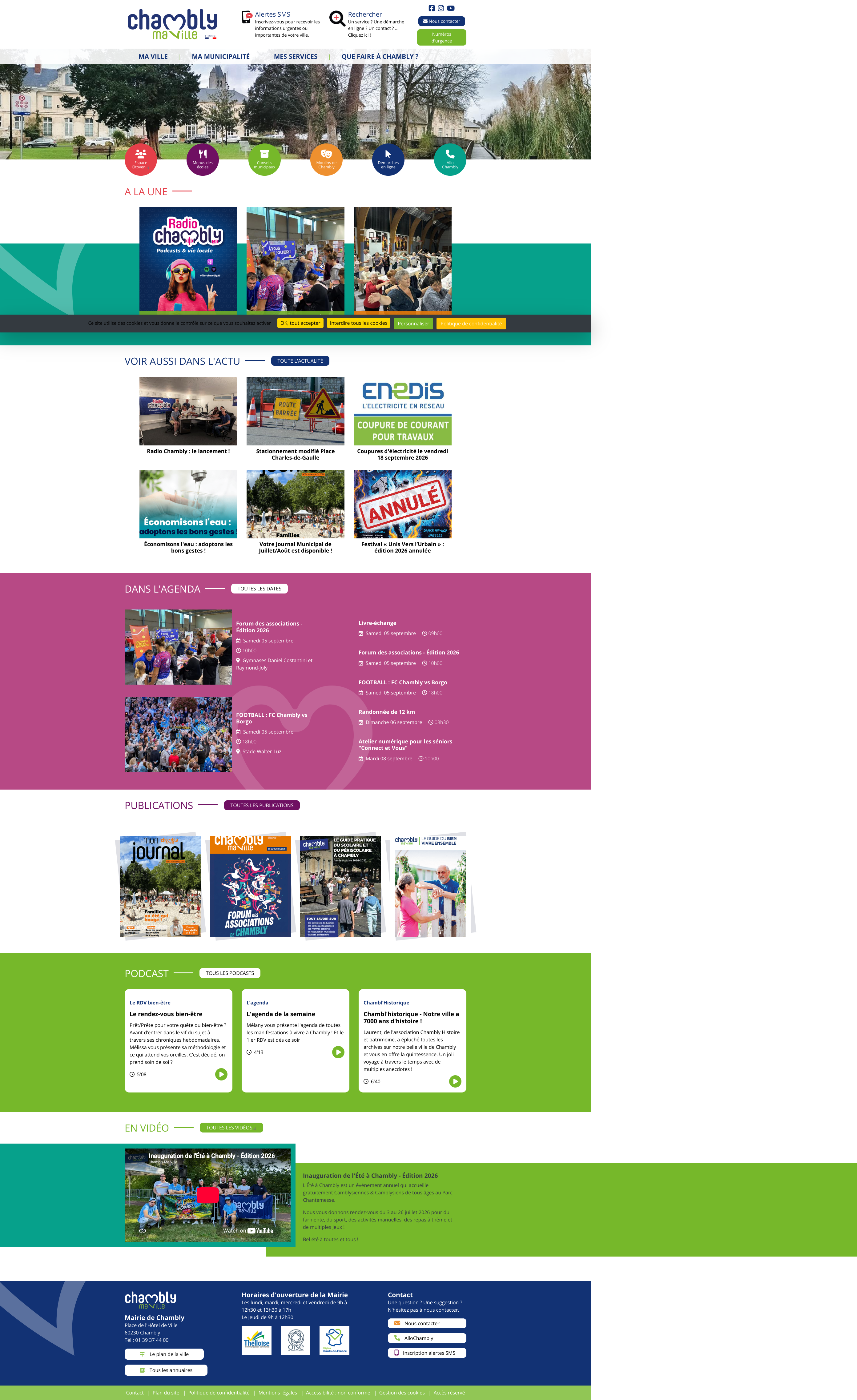 Aperçu du site