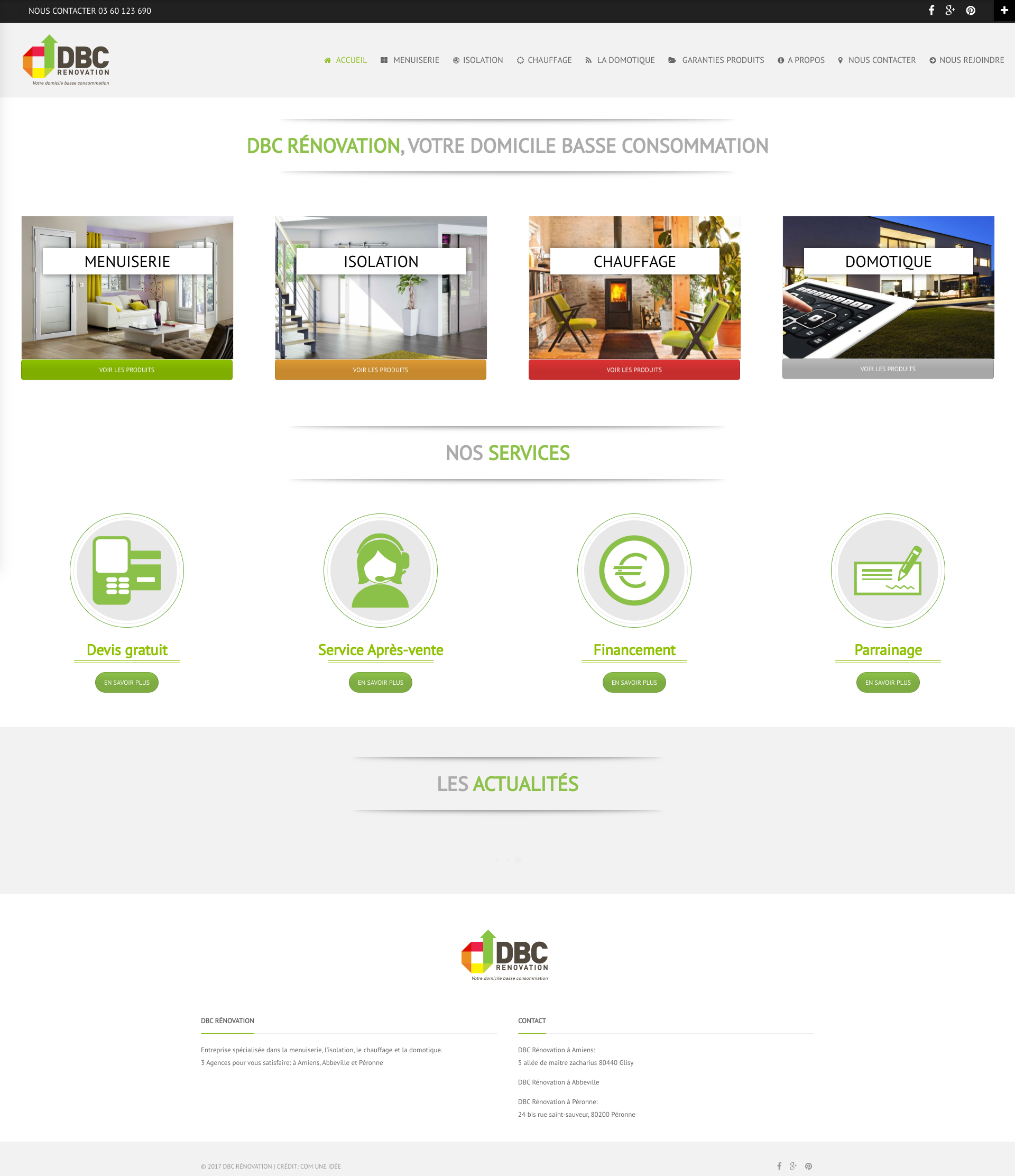 Aperçu du site
