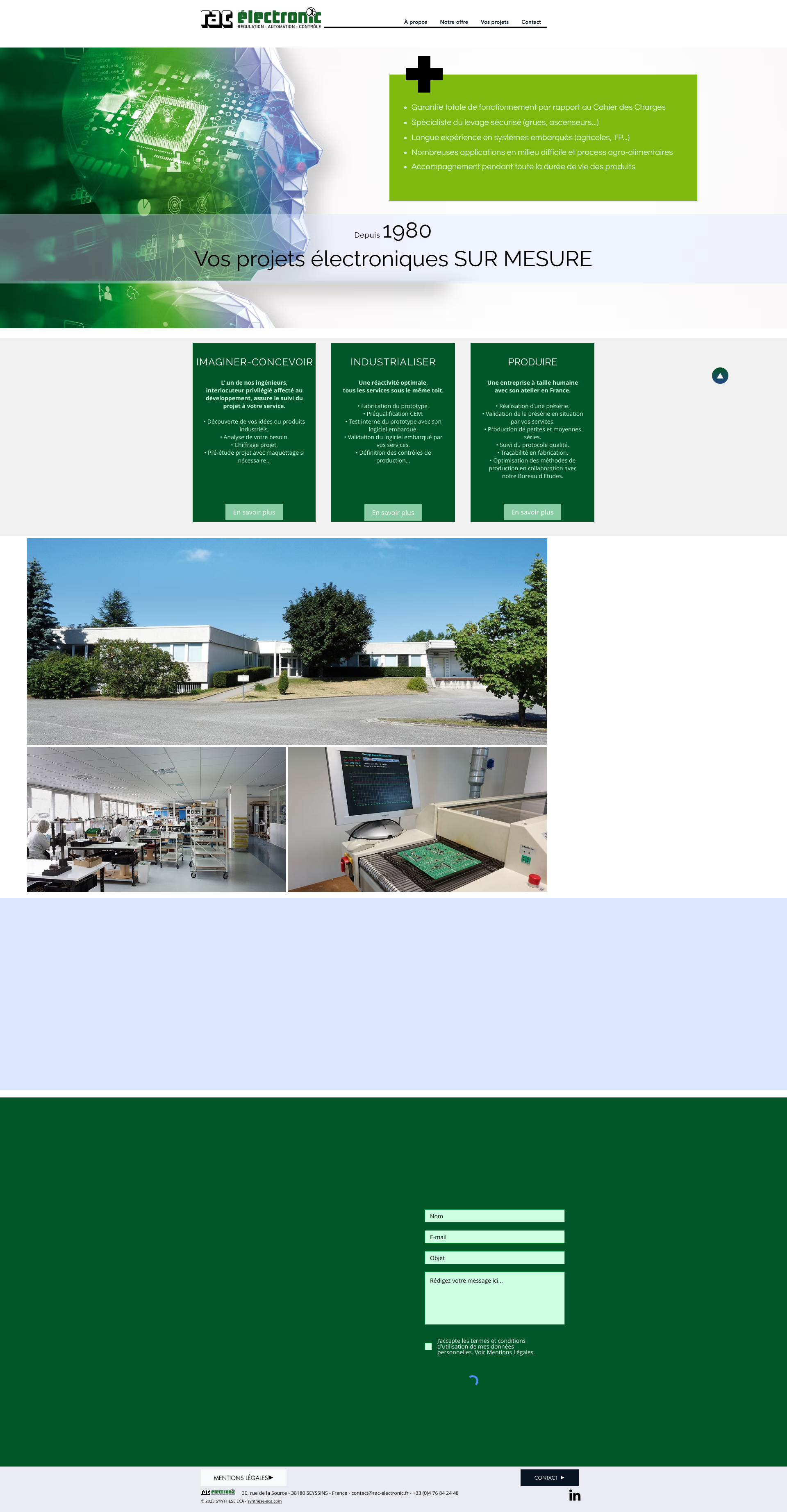Aperçu du site