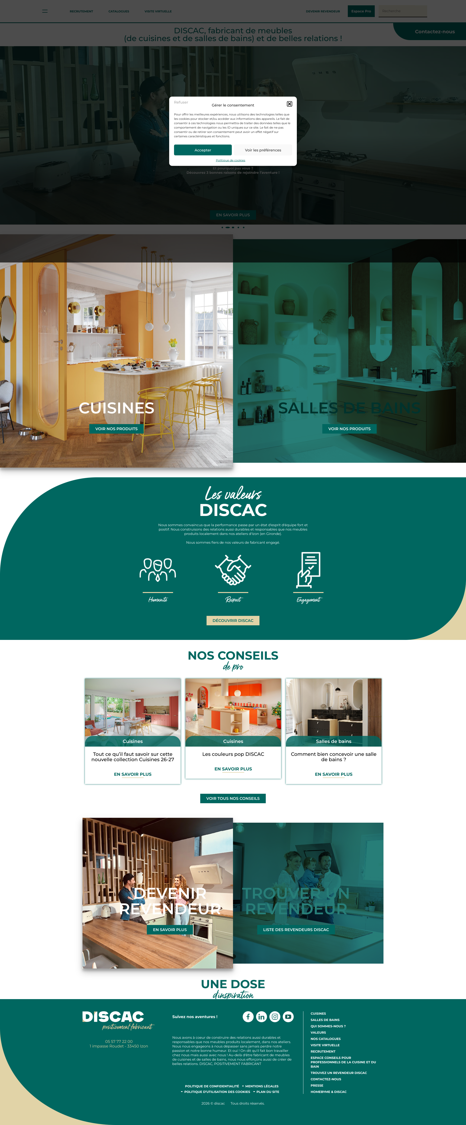 Aperçu du site