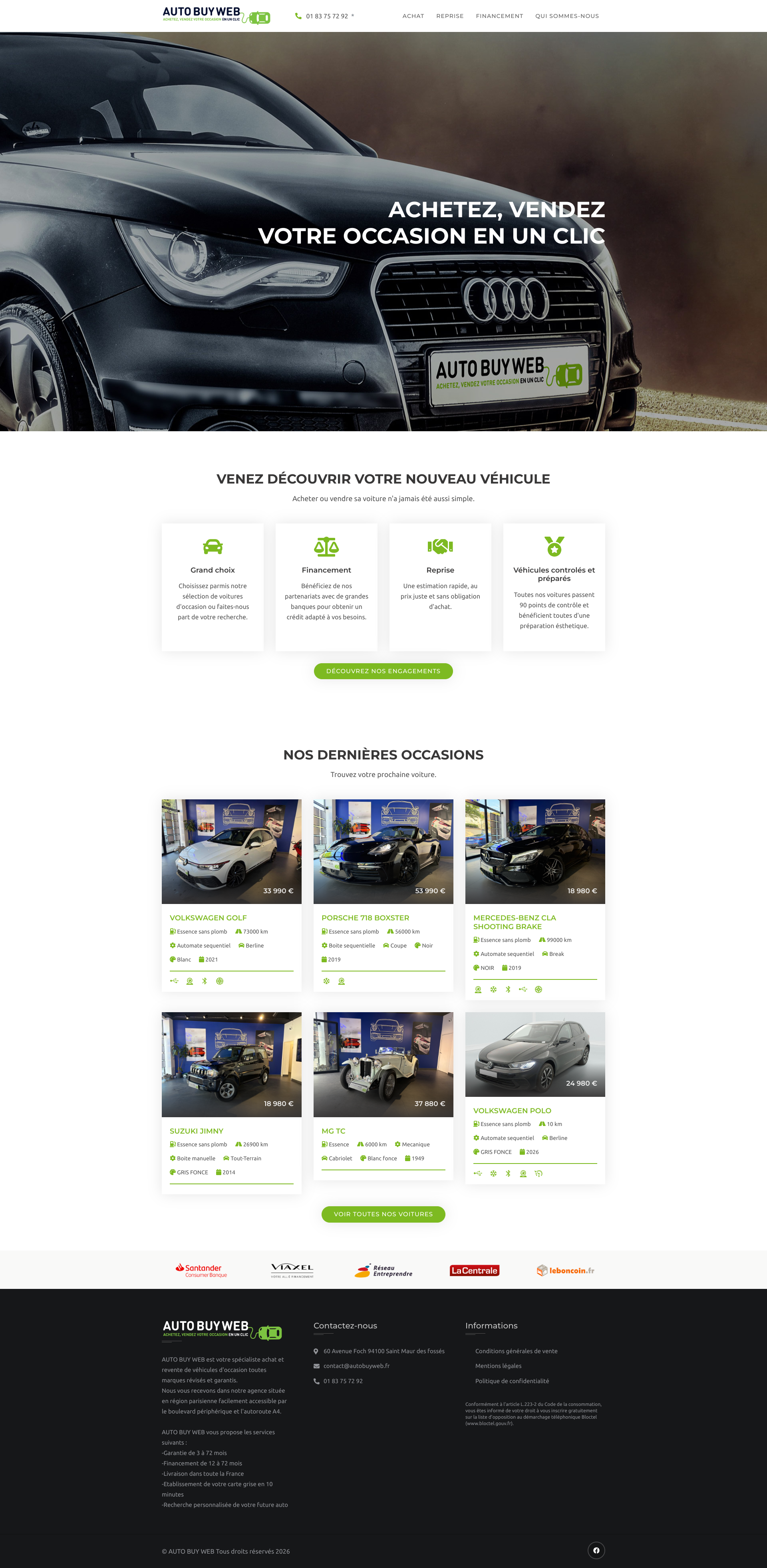 Aperçu du site