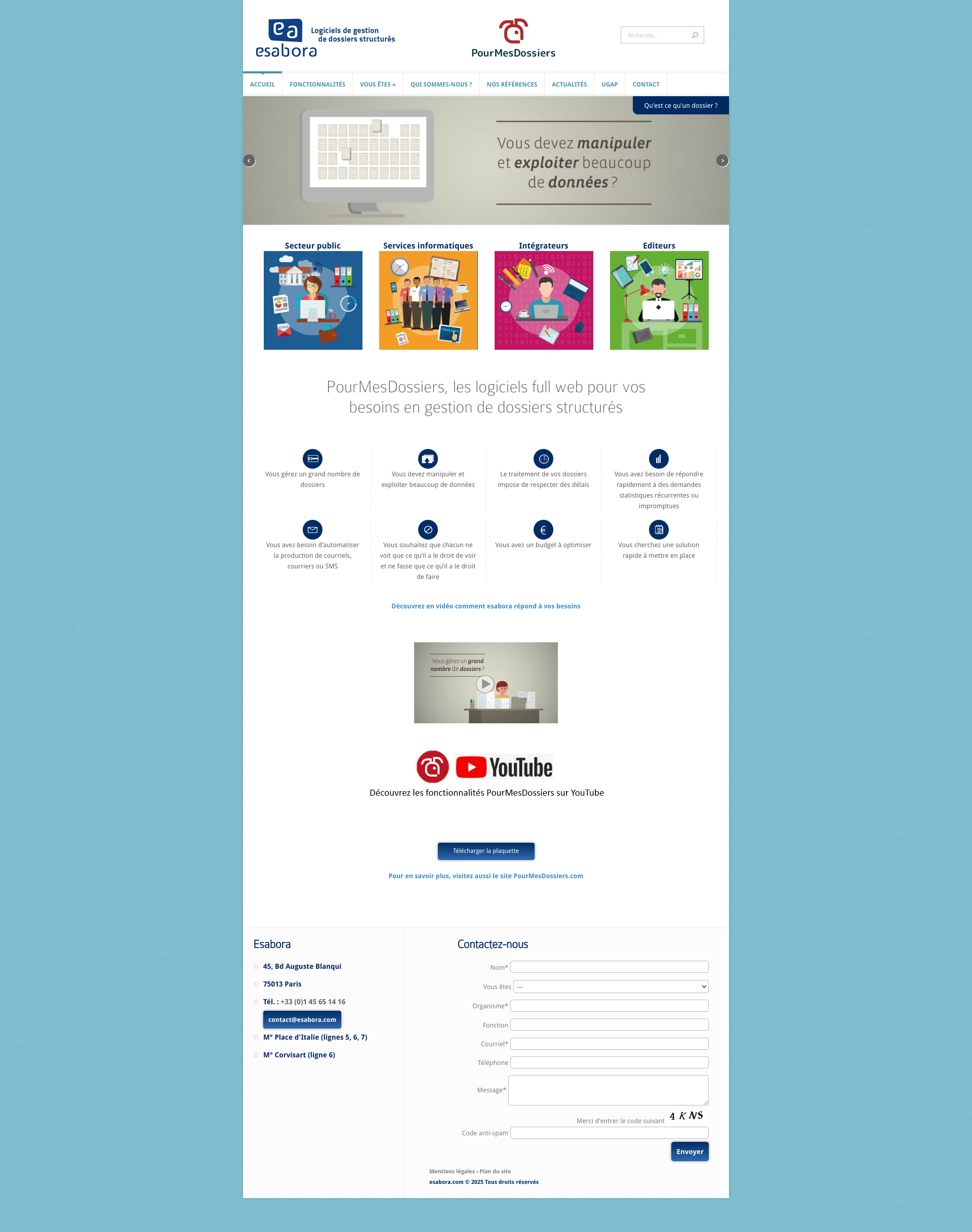 Aperçu du site