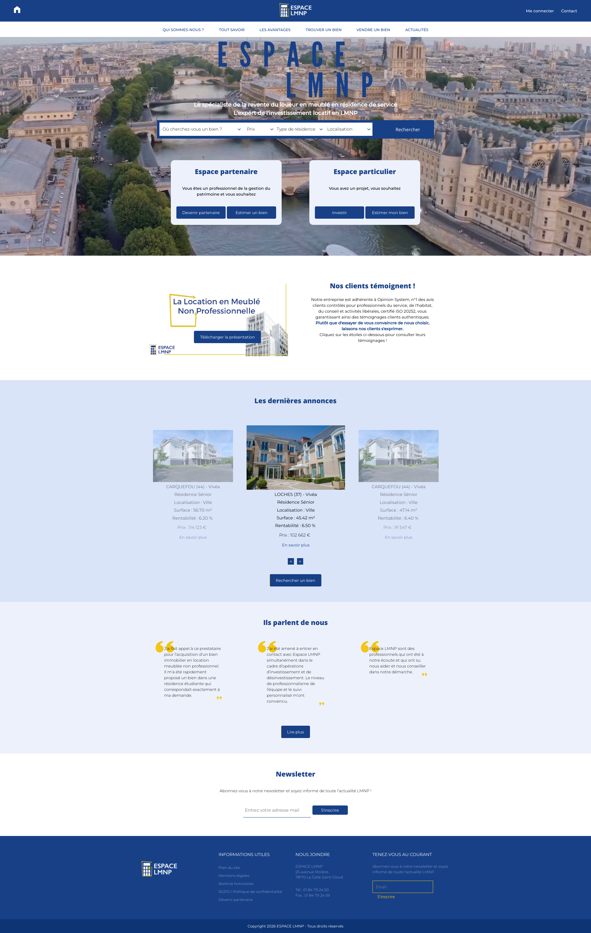 Aperçu du site