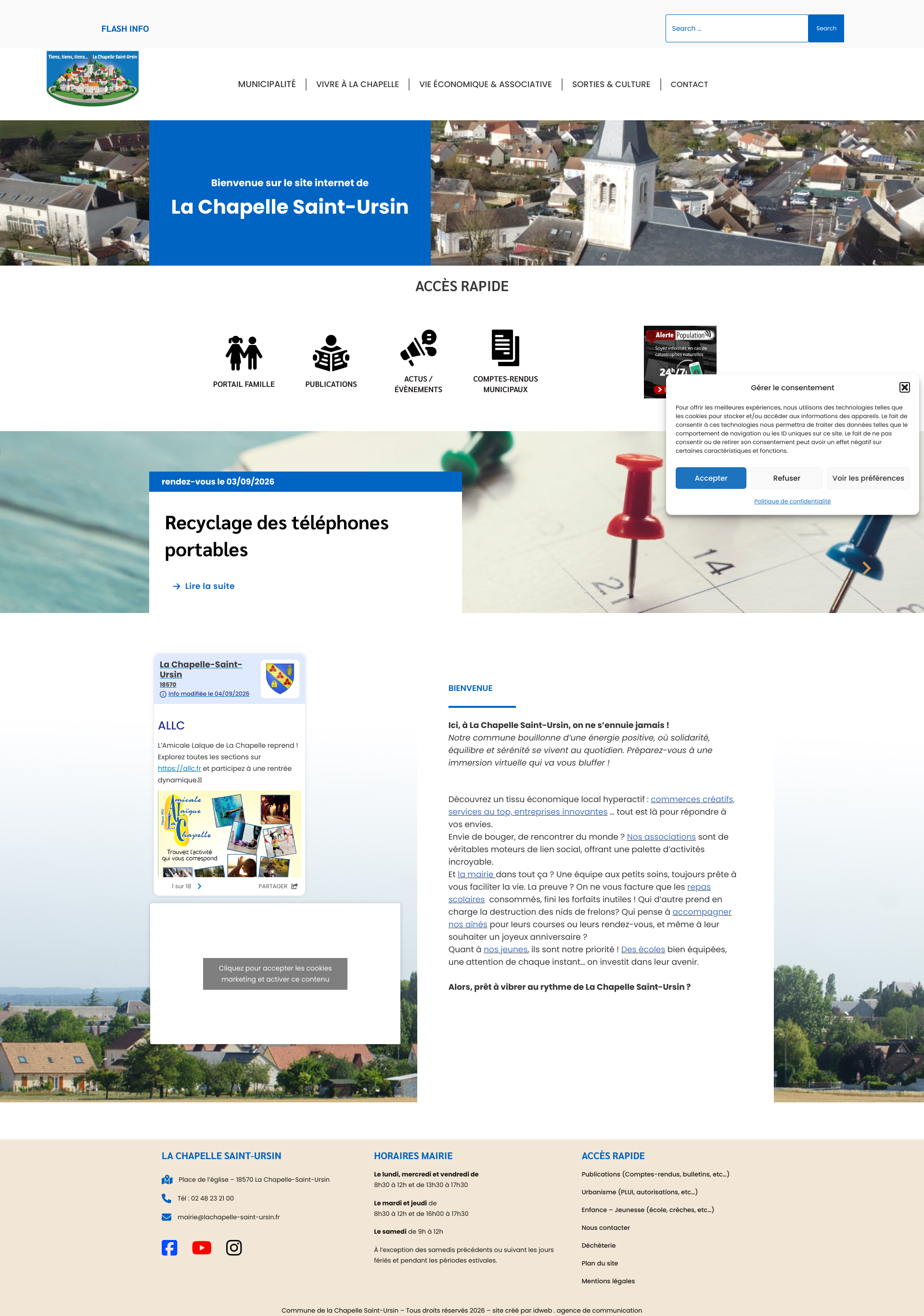 Aperçu du site