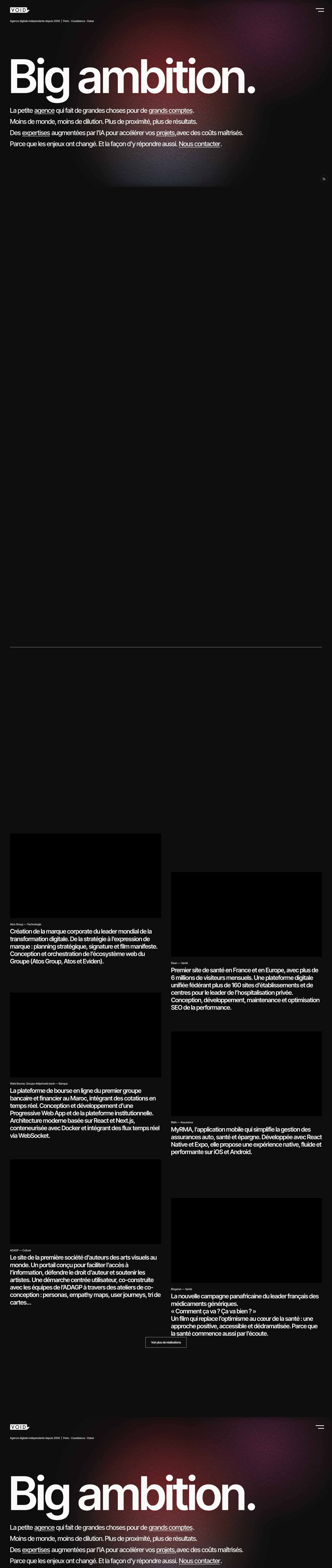 Aperçu du site