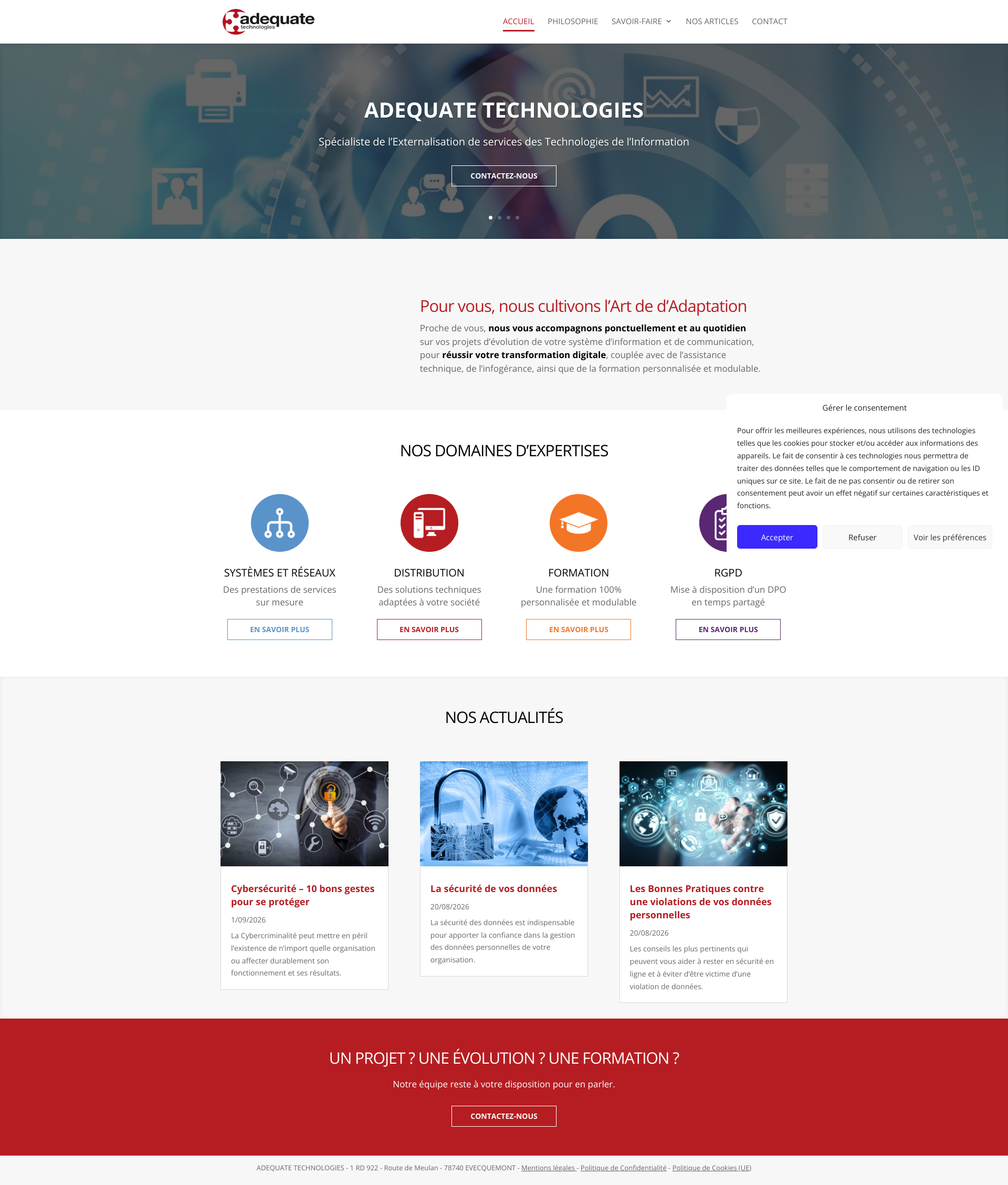 Aperçu du site