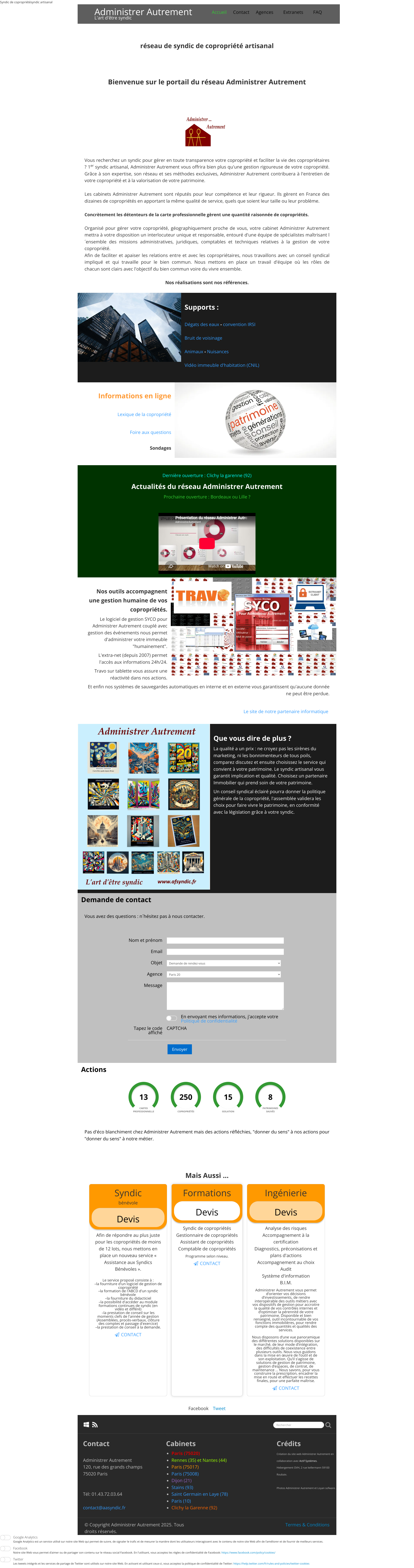 Aperçu du site