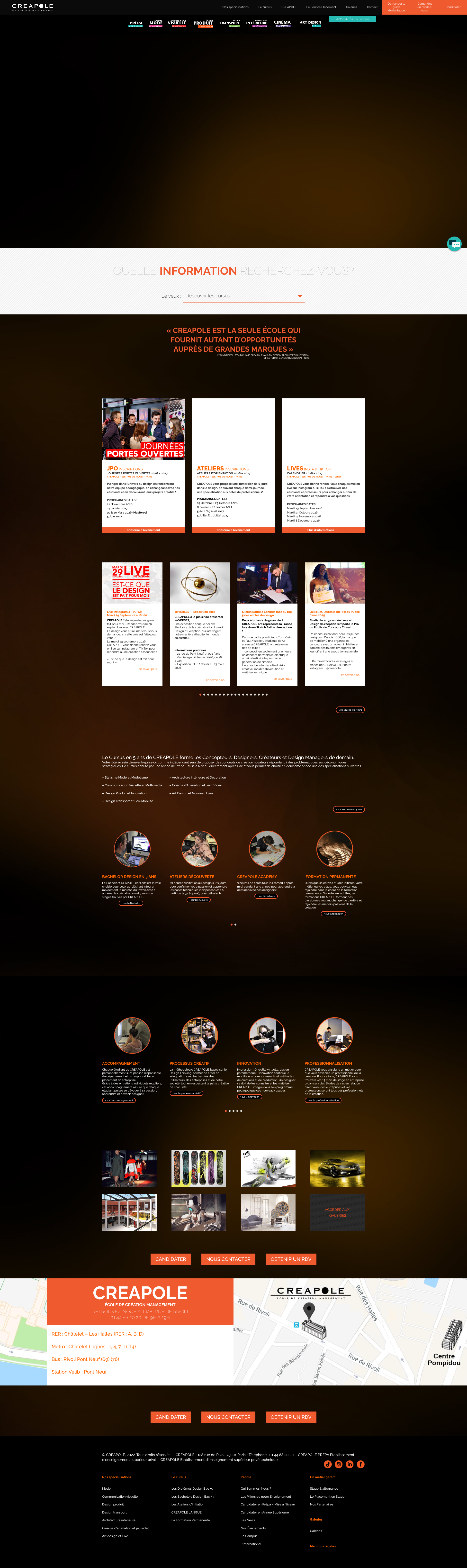 Aperçu du site