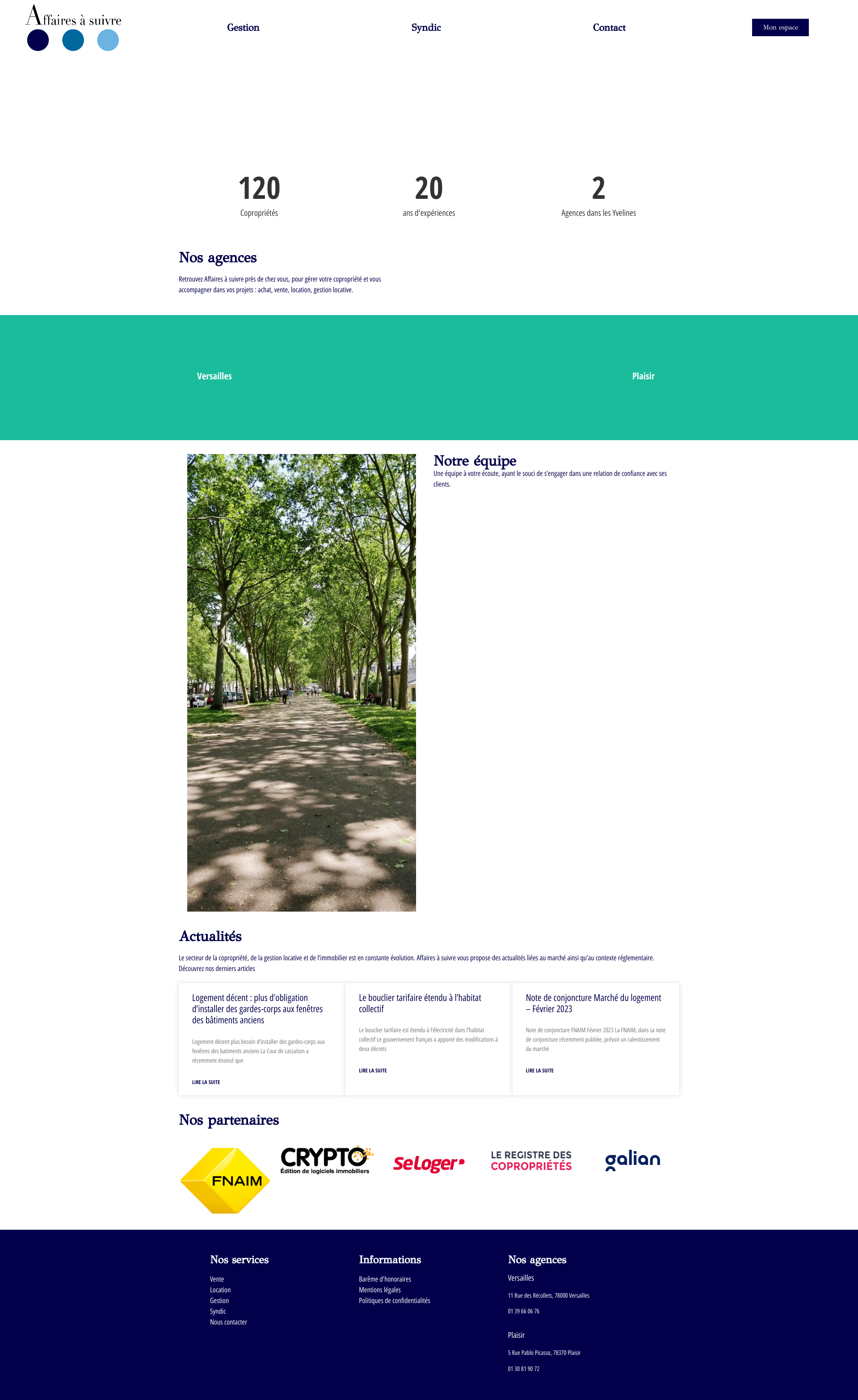 Aperçu du site