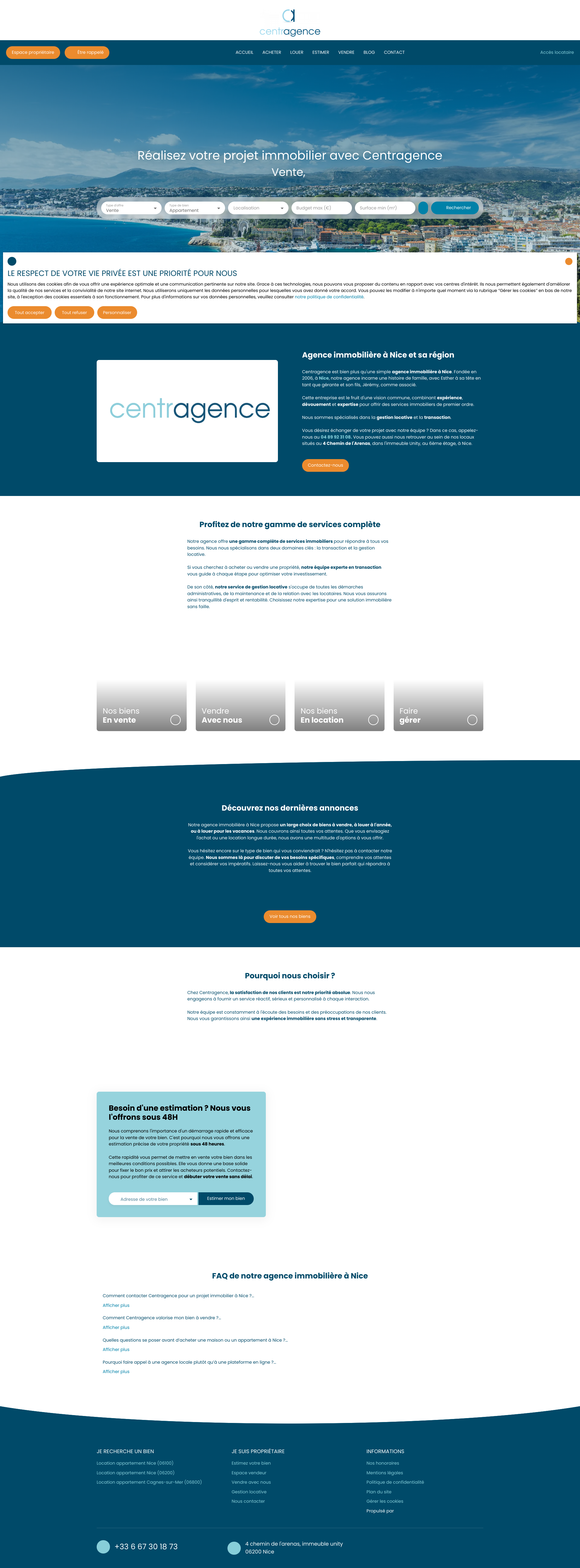 Aperçu du site