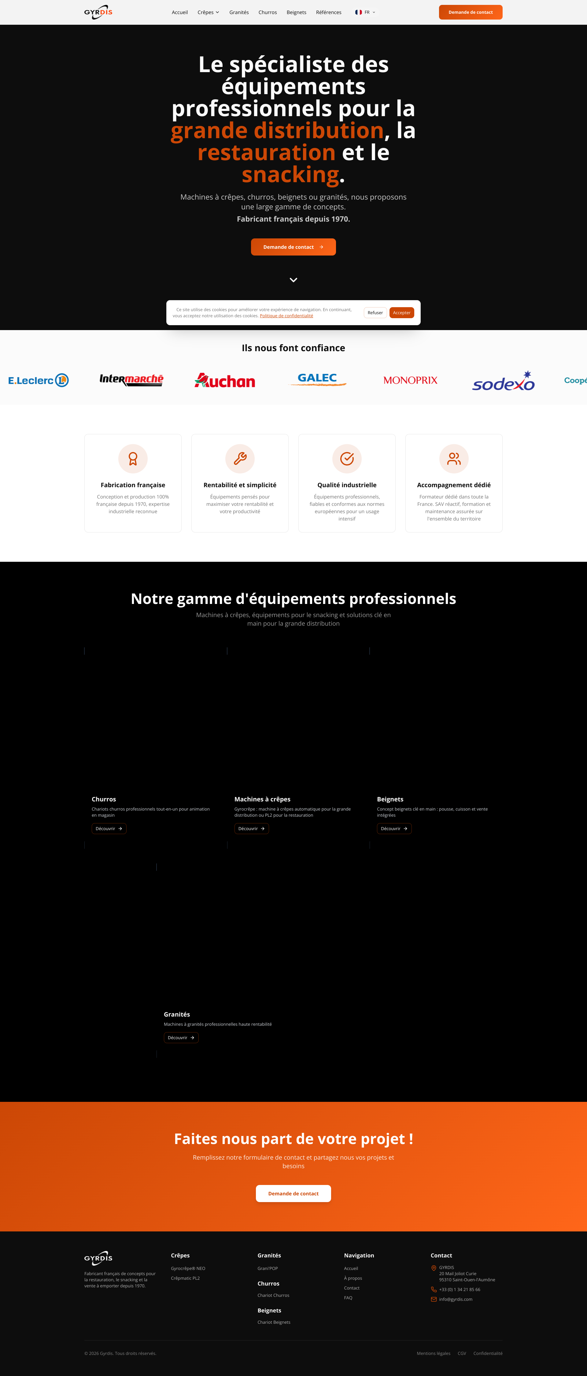 Aperçu du site