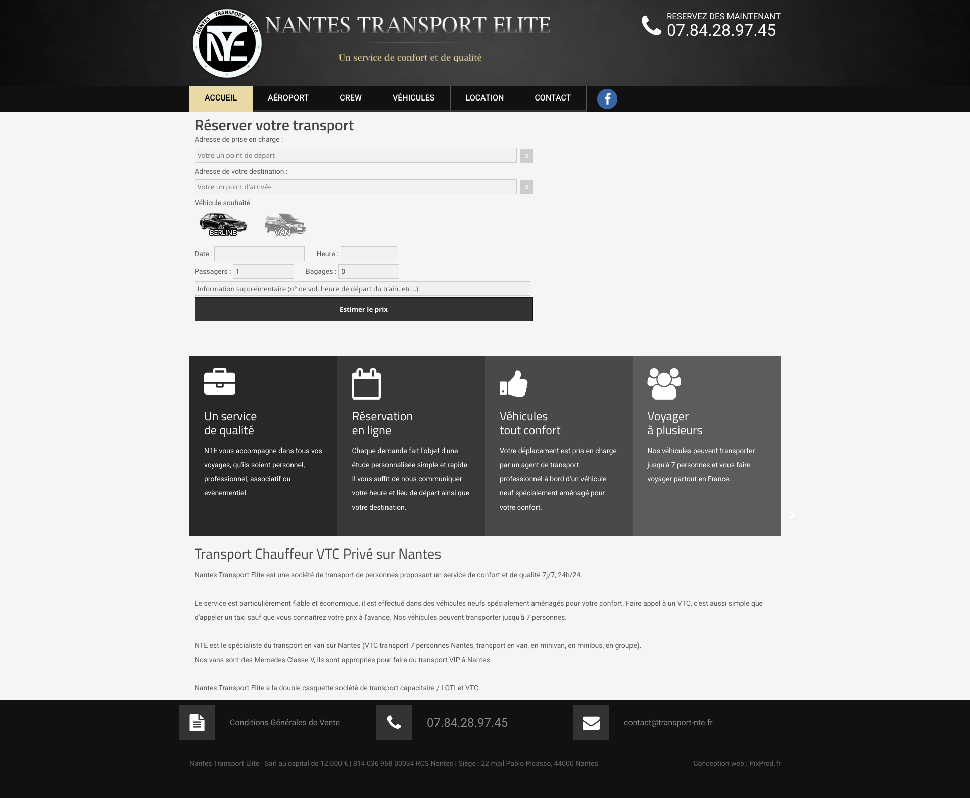 Aperçu du site