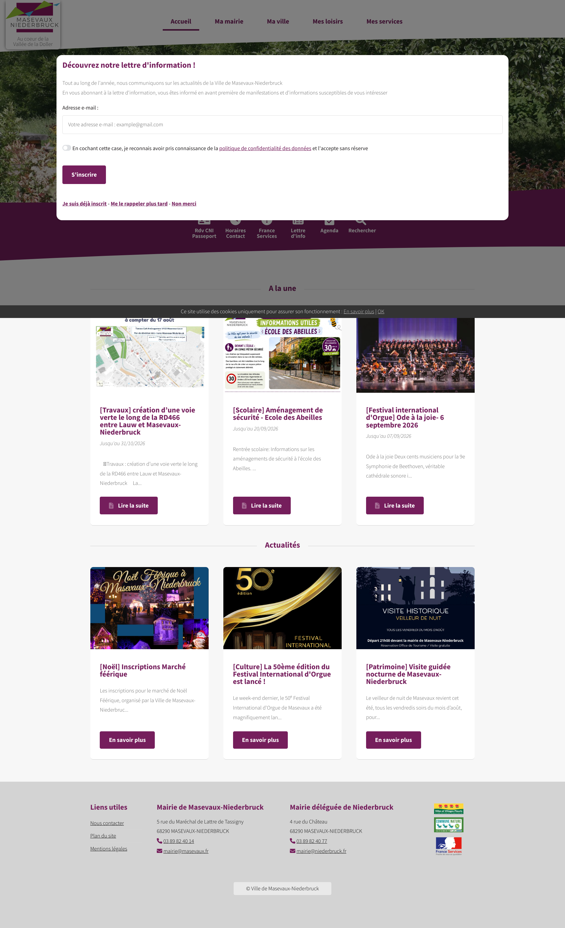 Aperçu du site