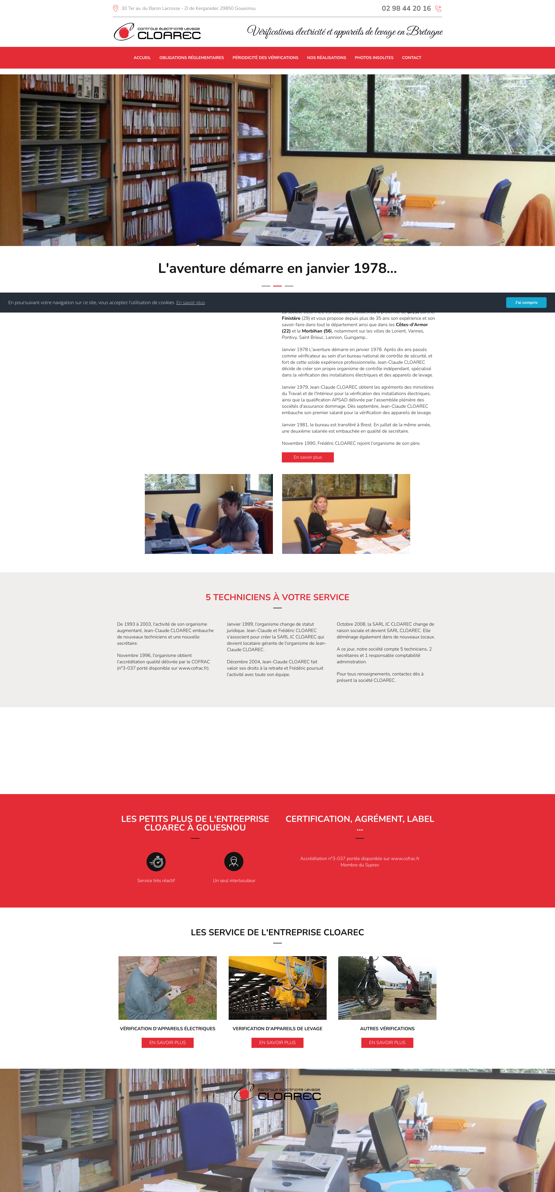 Aperçu du site