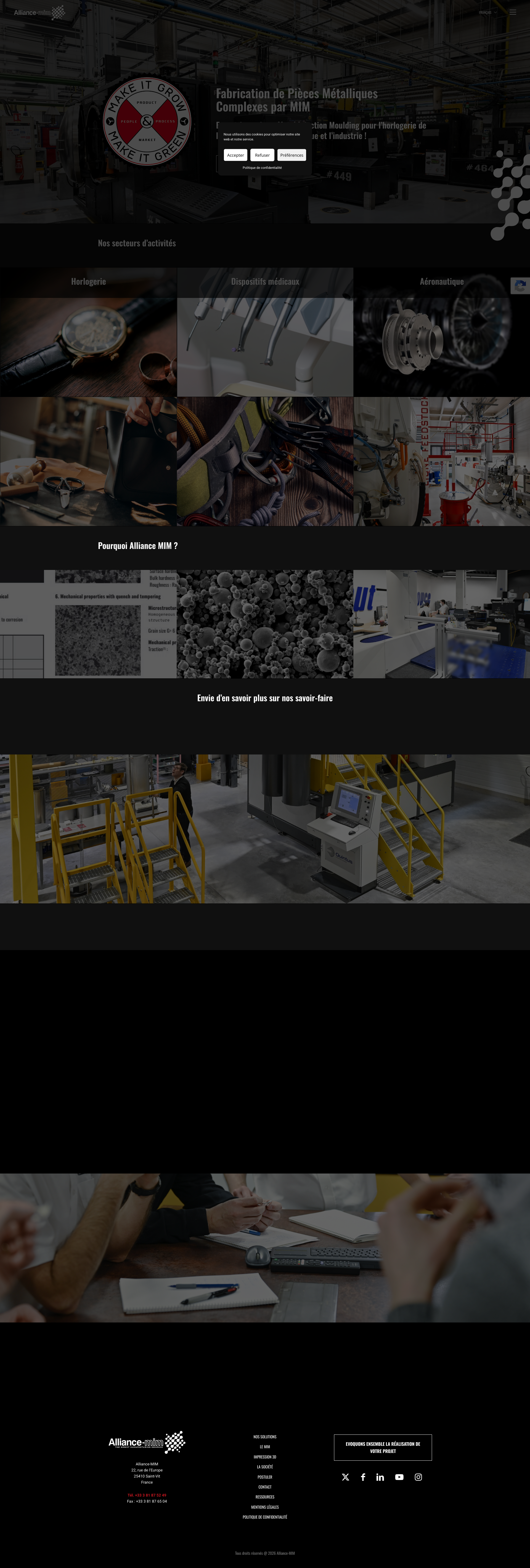 Aperçu du site