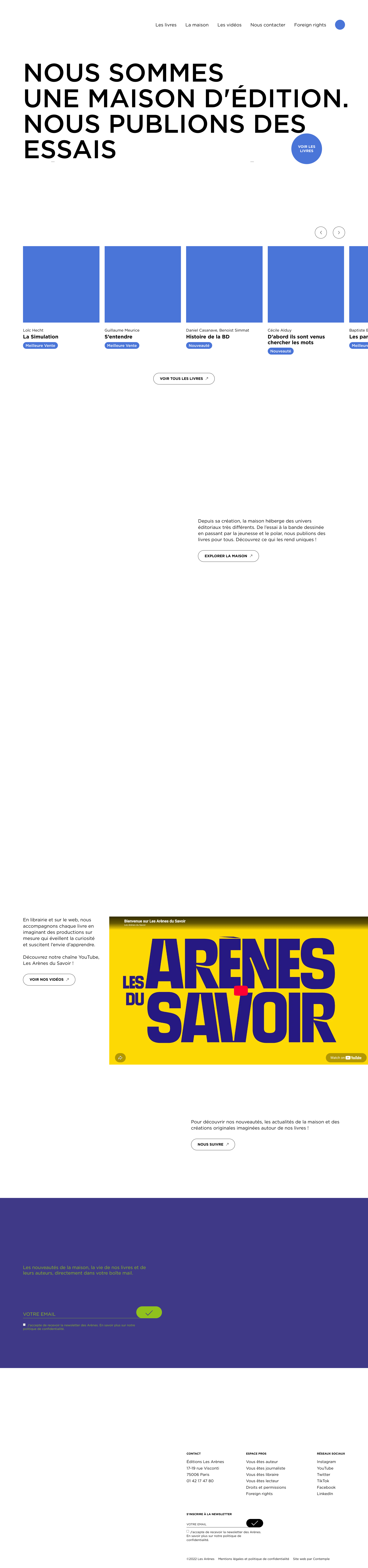 Aperçu du site