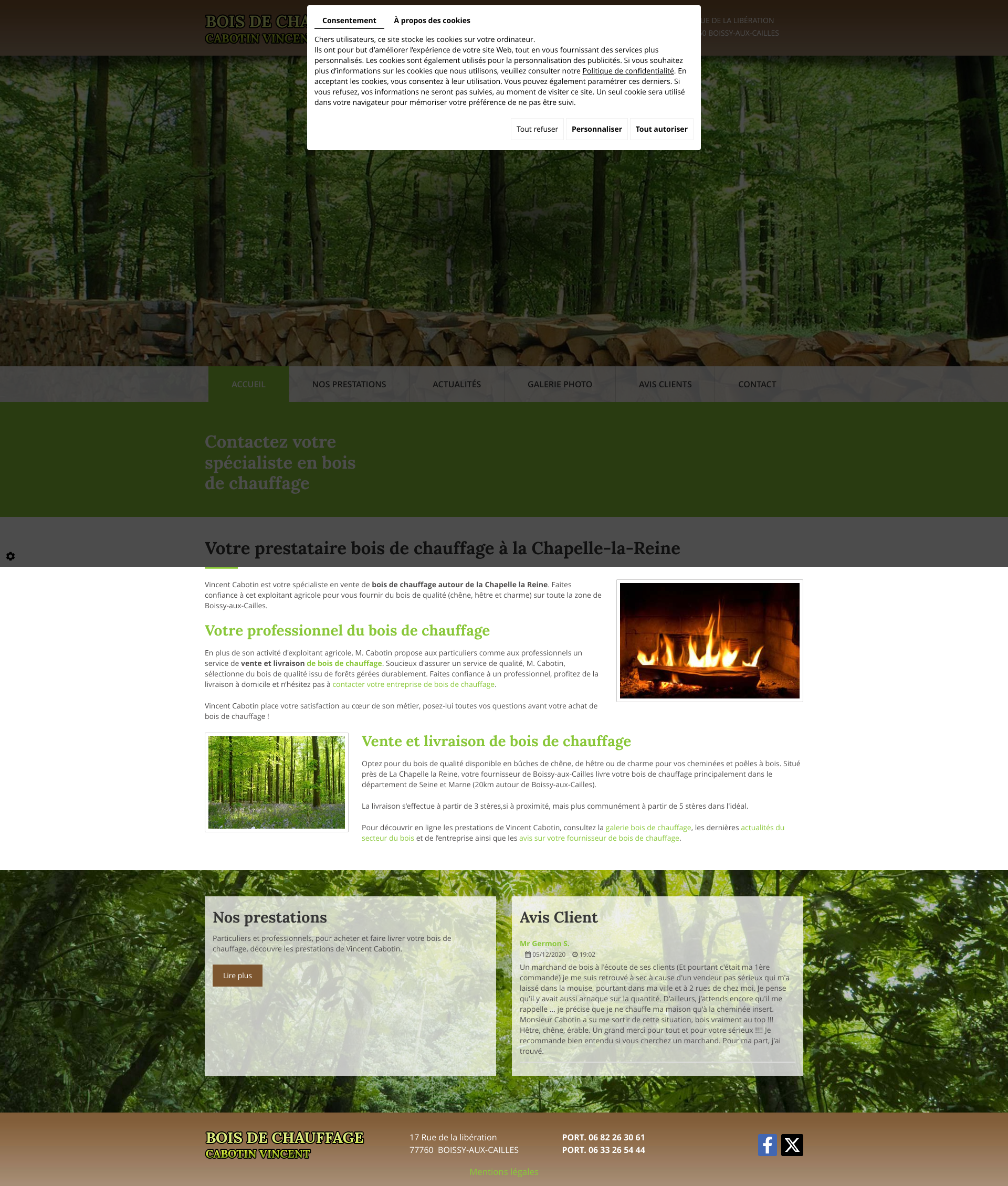 Aperçu du site