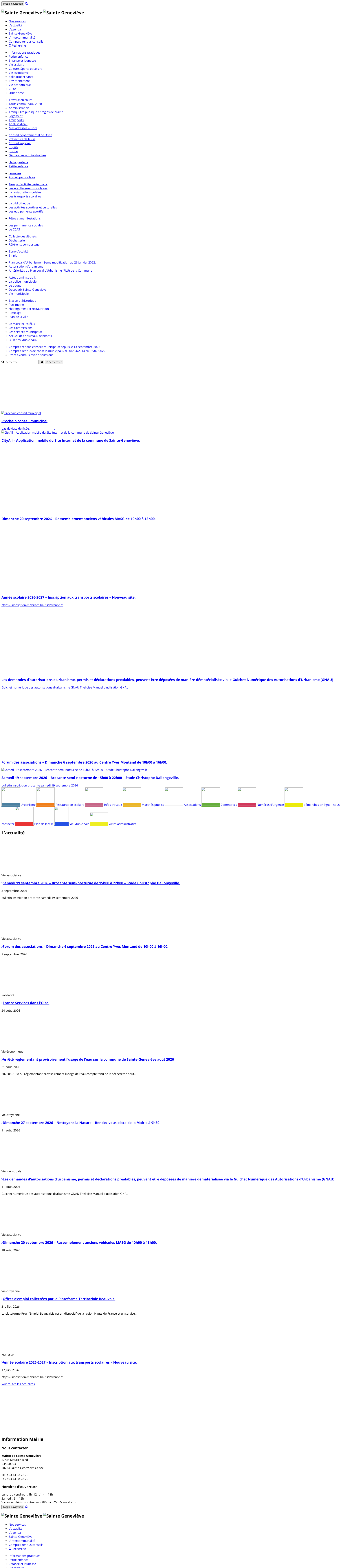 Aperçu du site