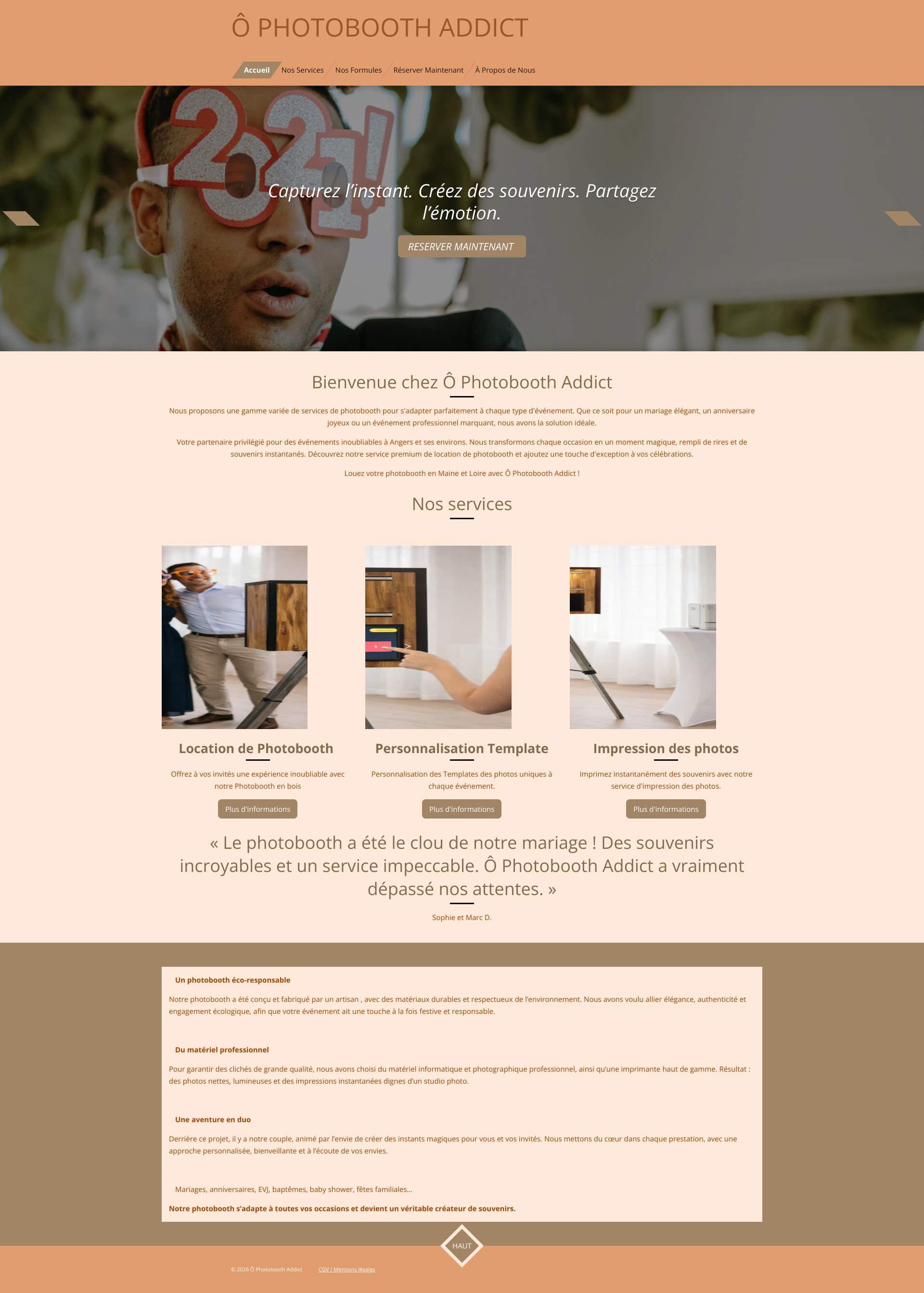 Aperçu du site