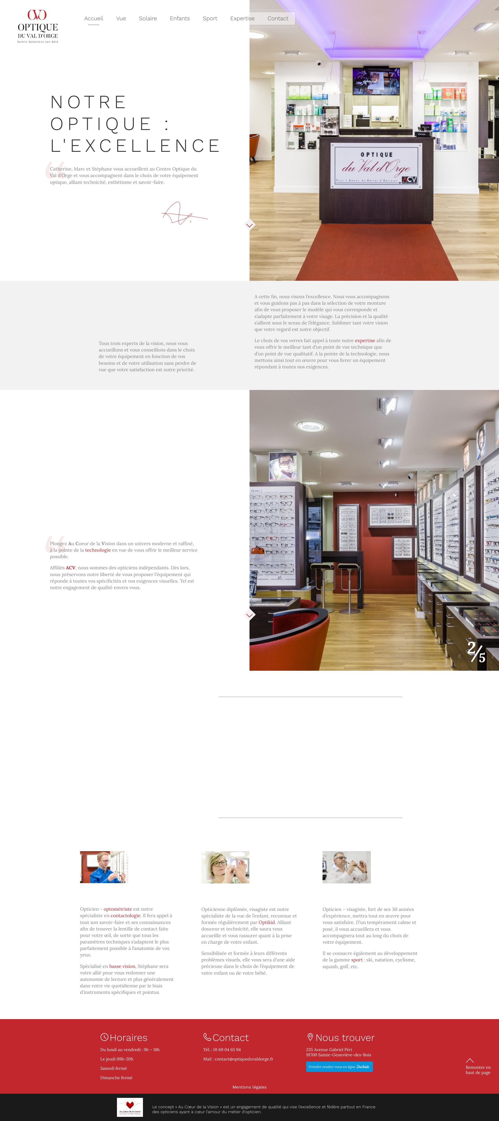 Aperçu du site