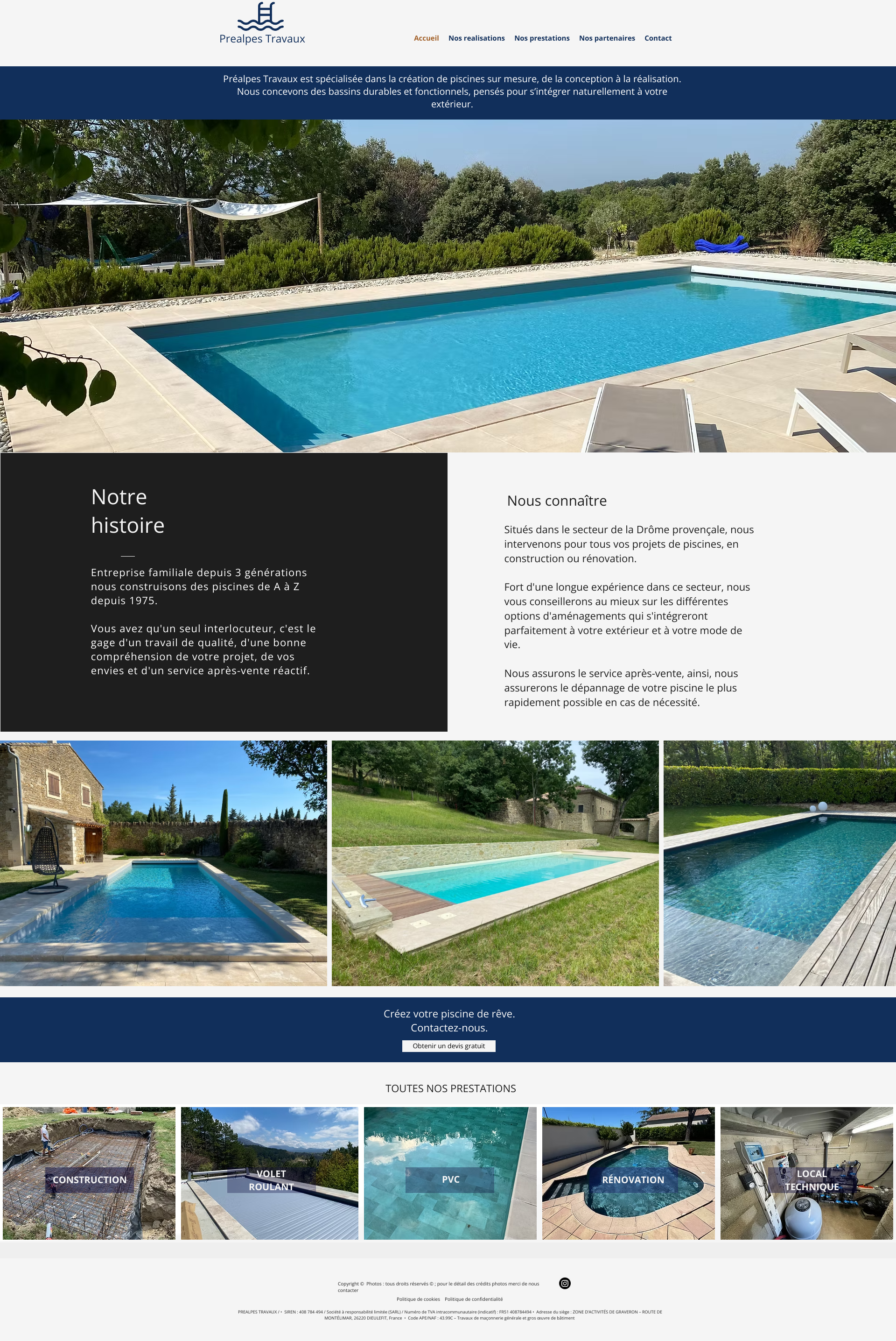 Aperçu du site
