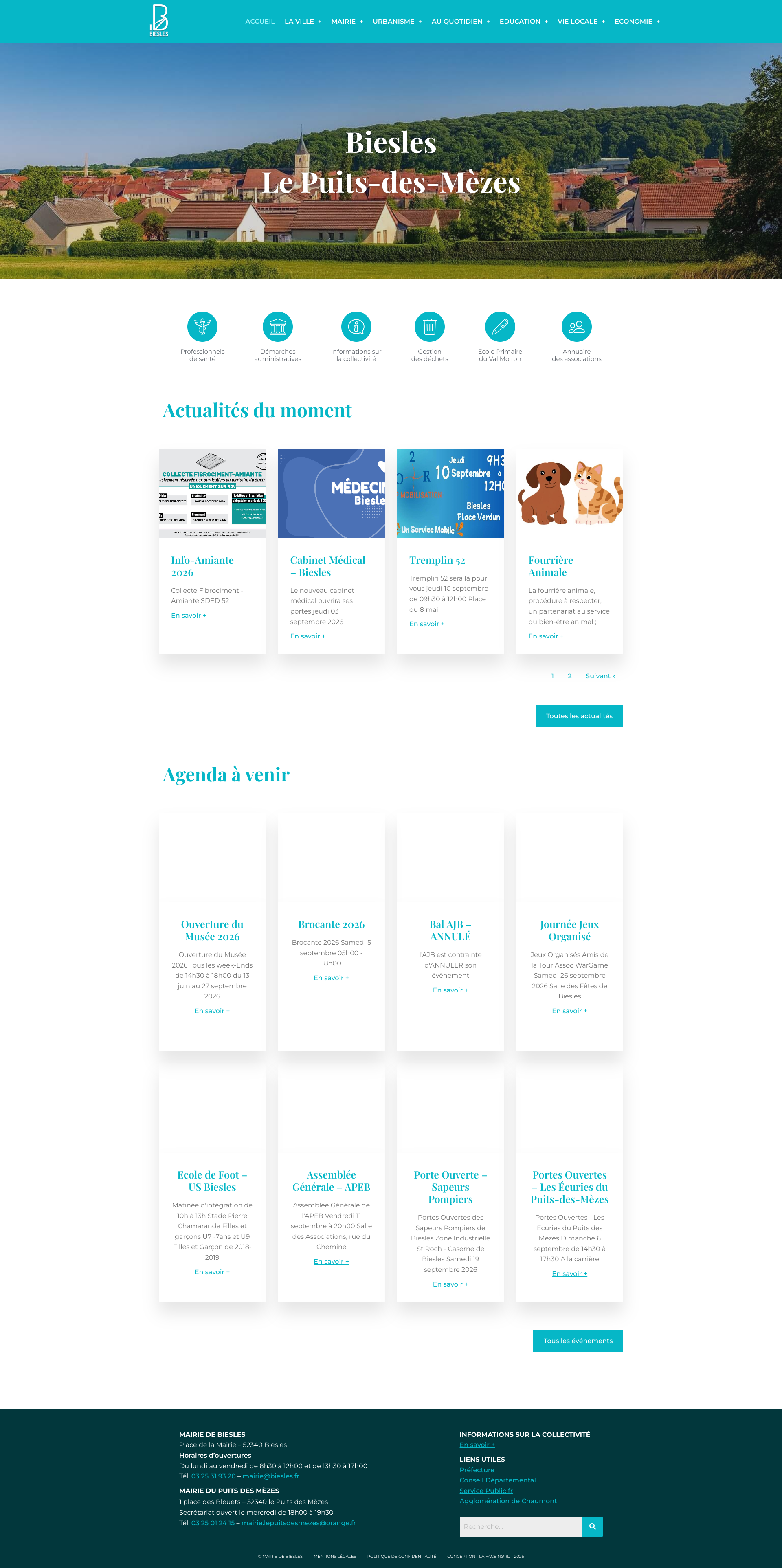 Aperçu du site