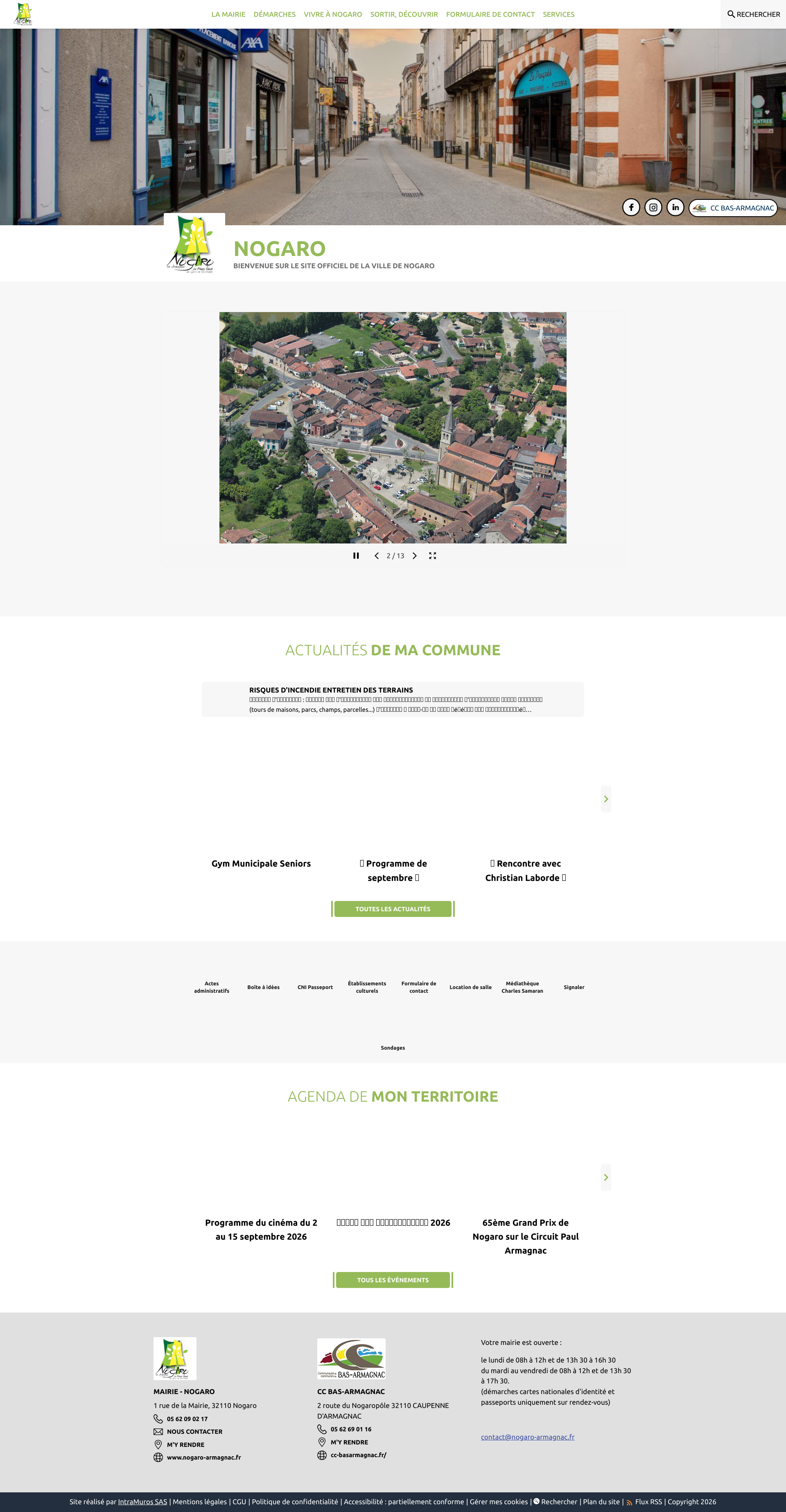 Aperçu du site