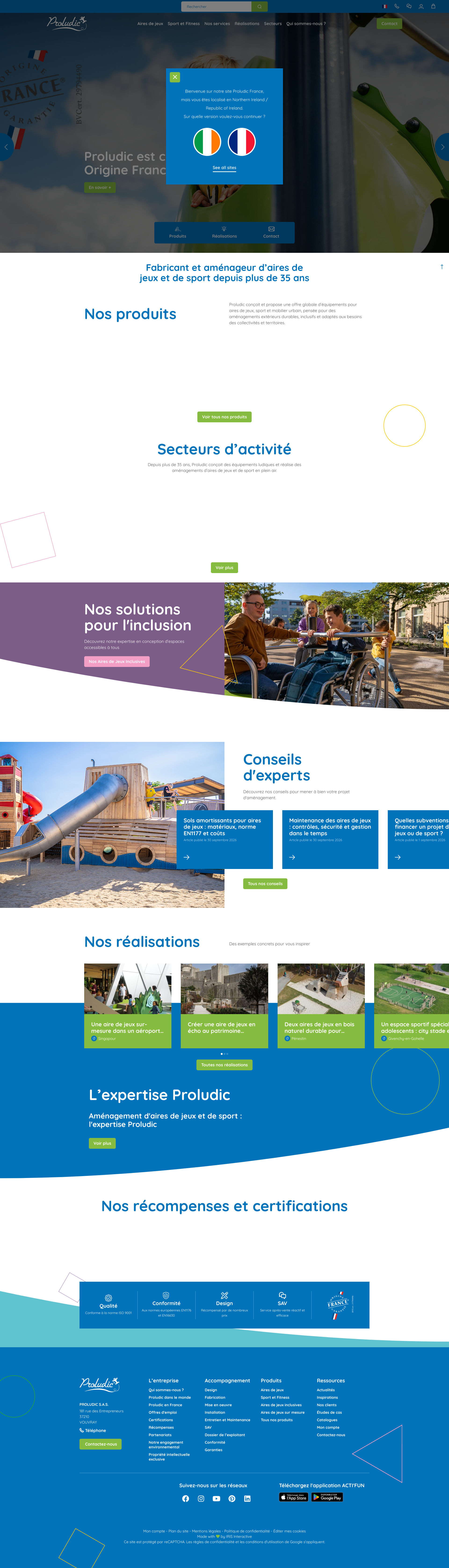 Aperçu du site
