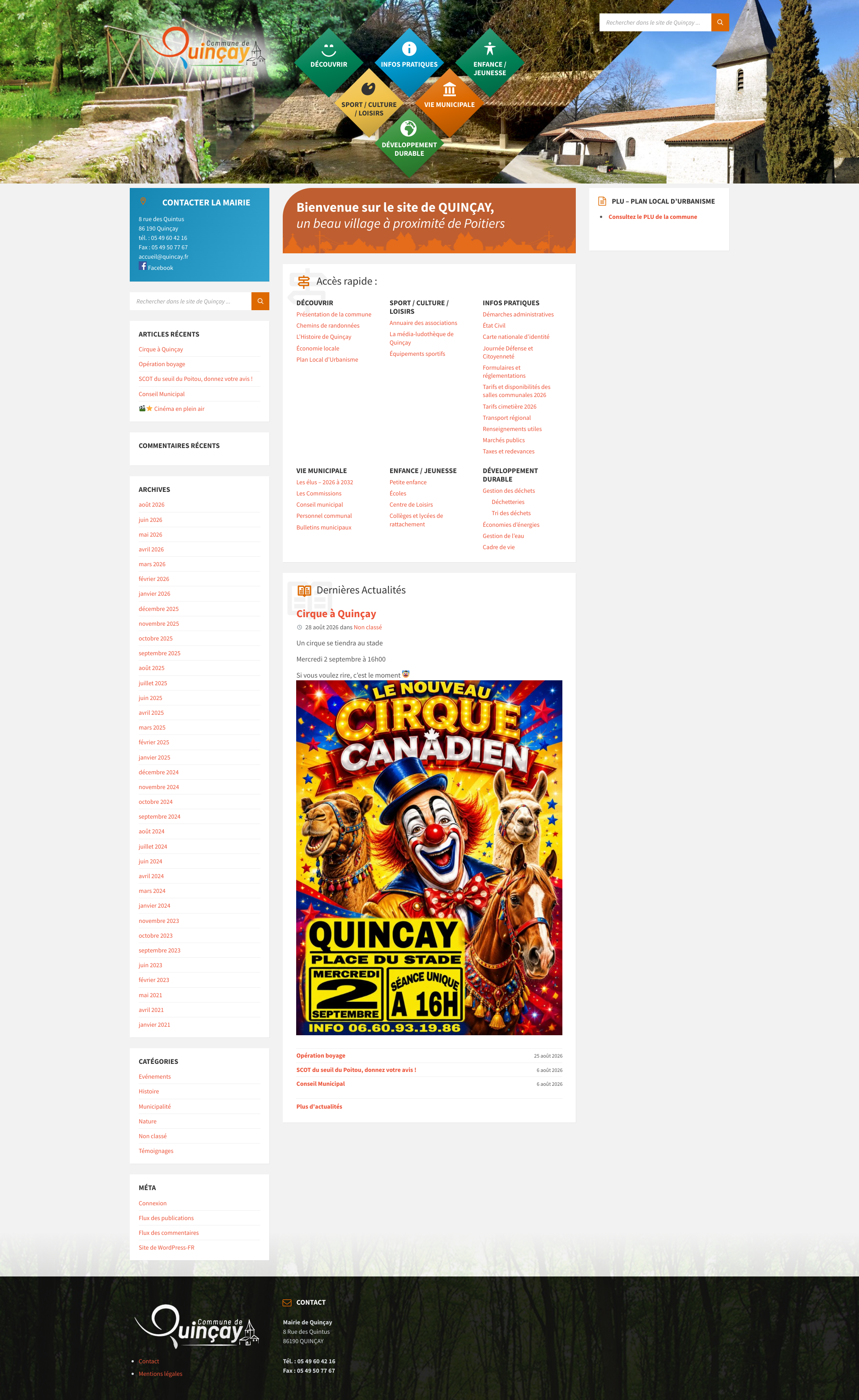 Aperçu du site