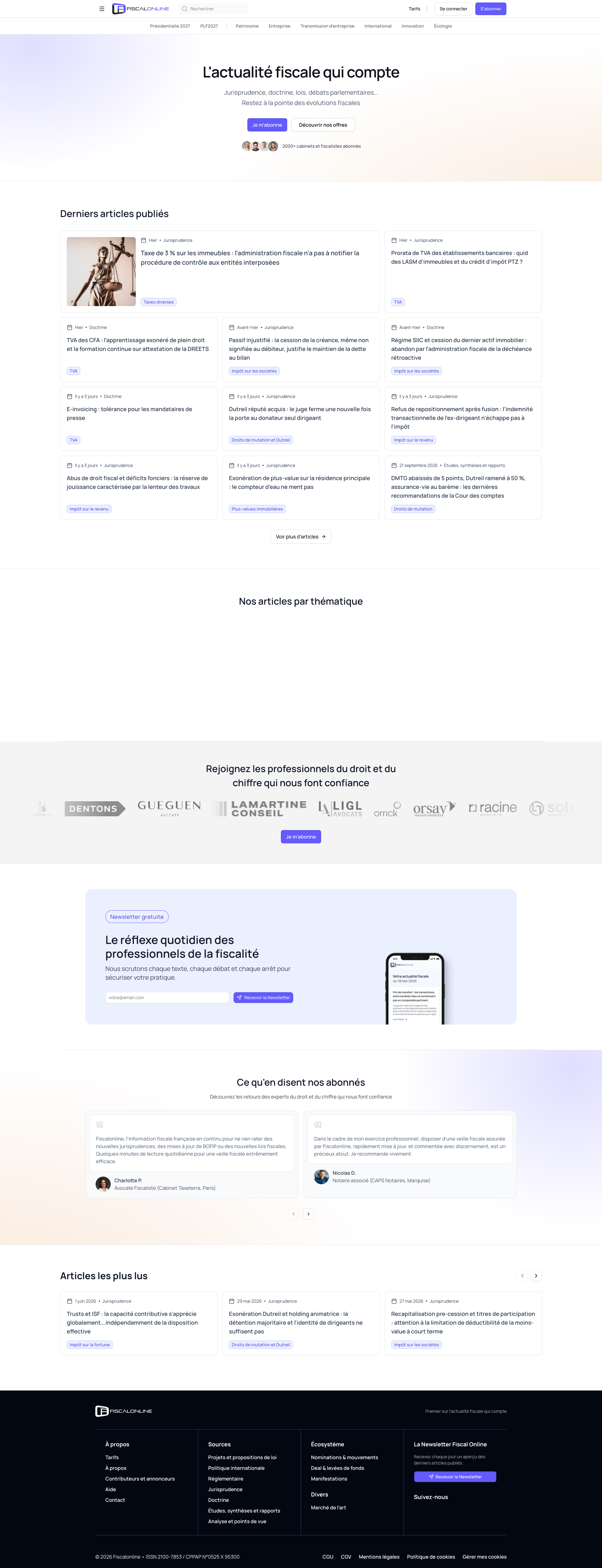 Aperçu du site
