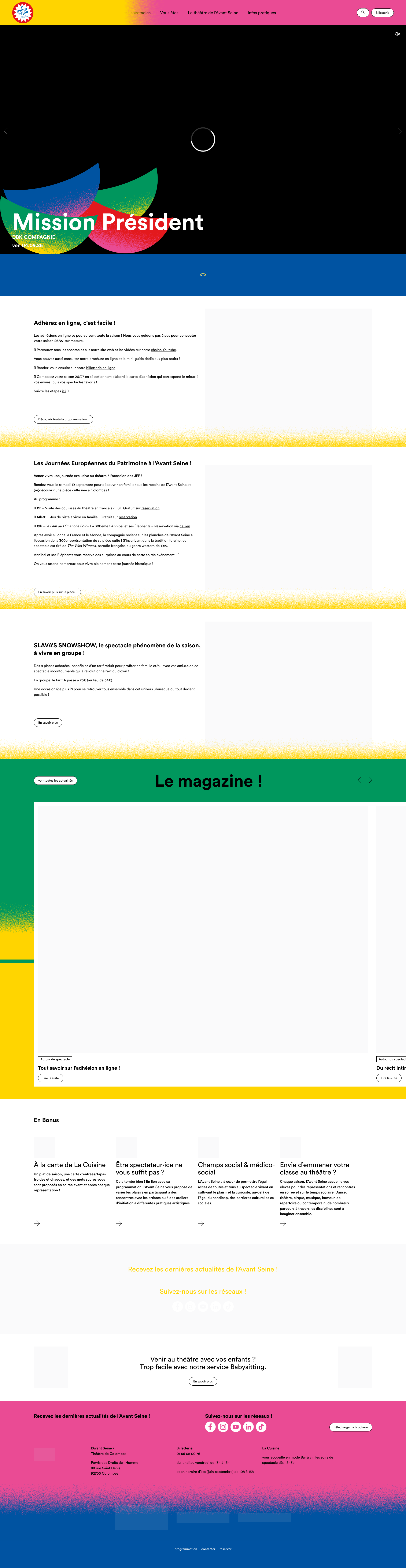 Aperçu du site