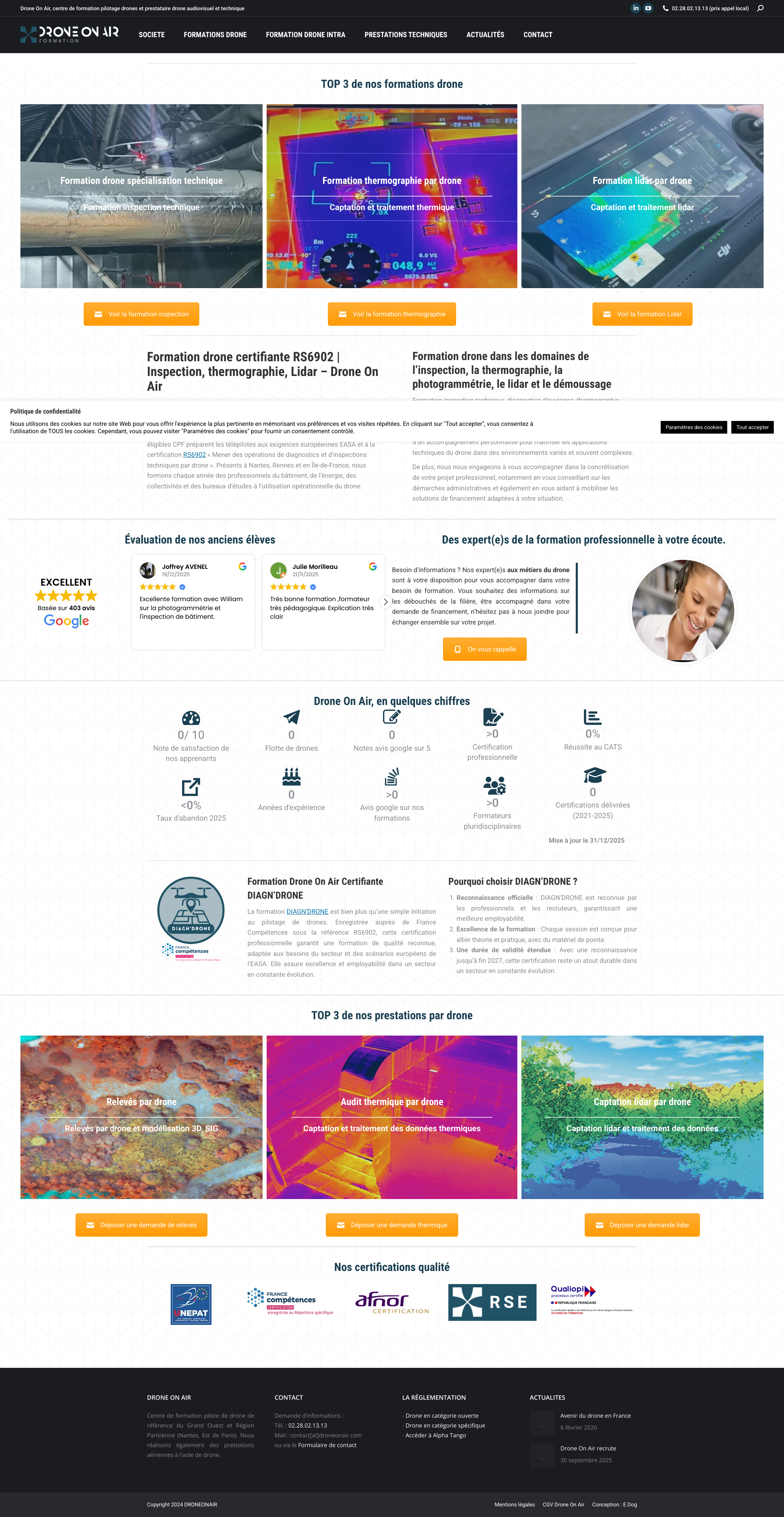 Aperçu du site