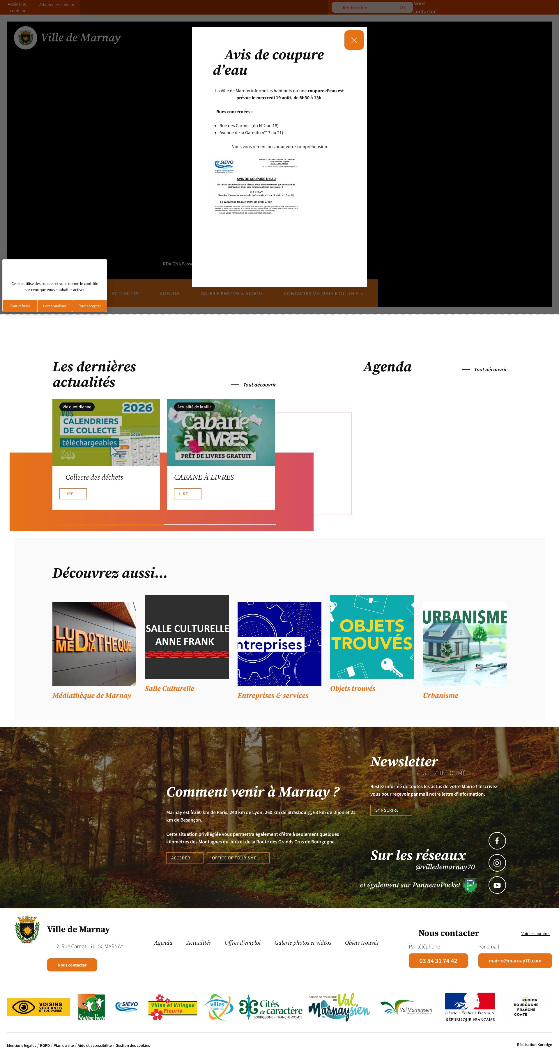 Aperçu du site