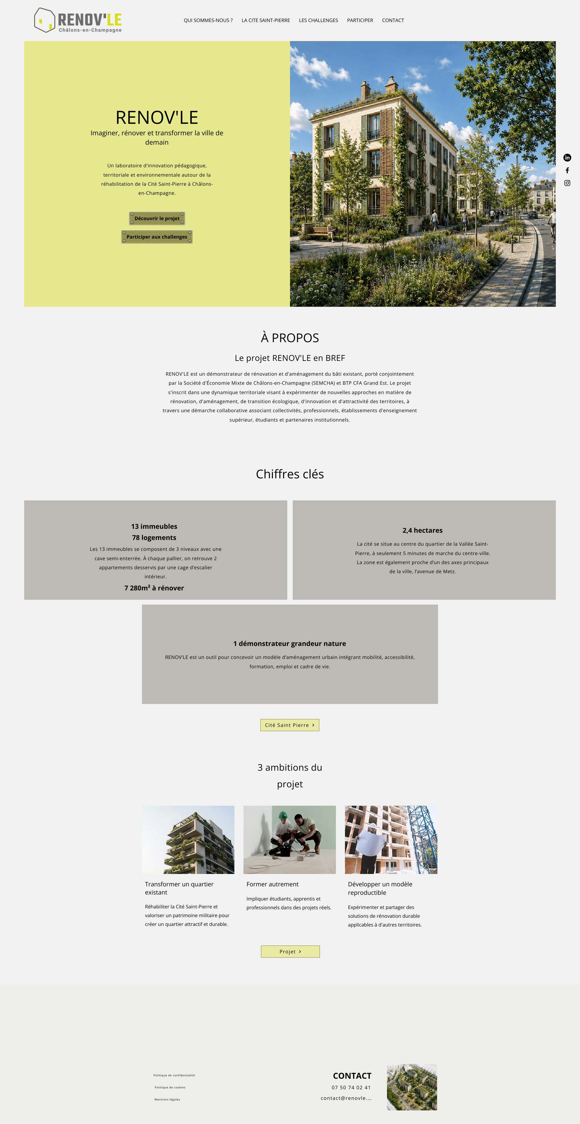 Aperçu du site