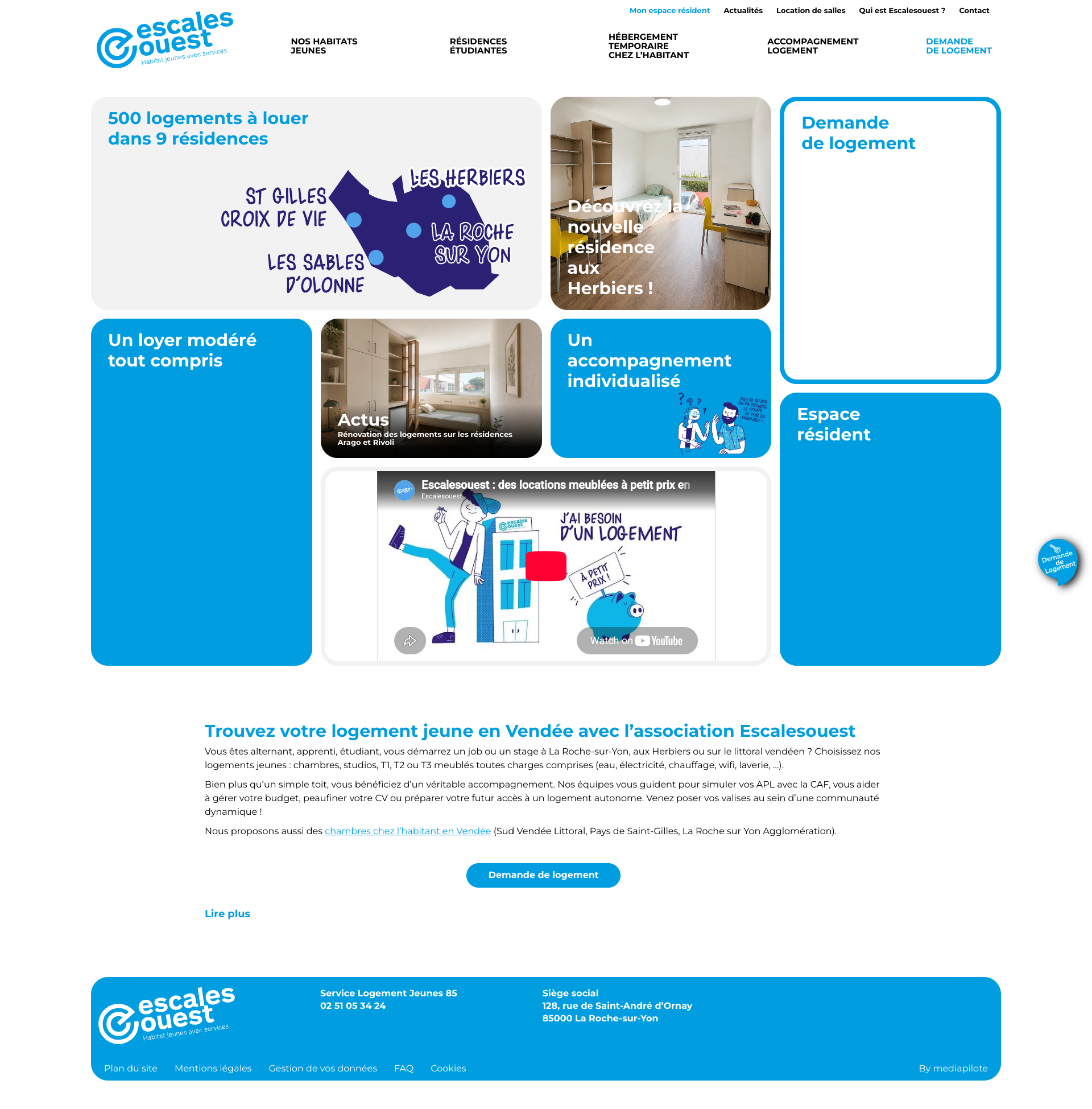 Aperçu du site