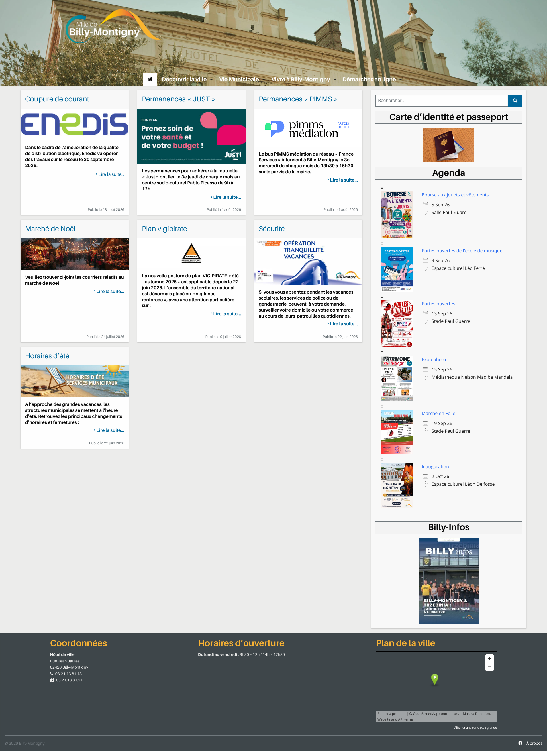 Aperçu du site