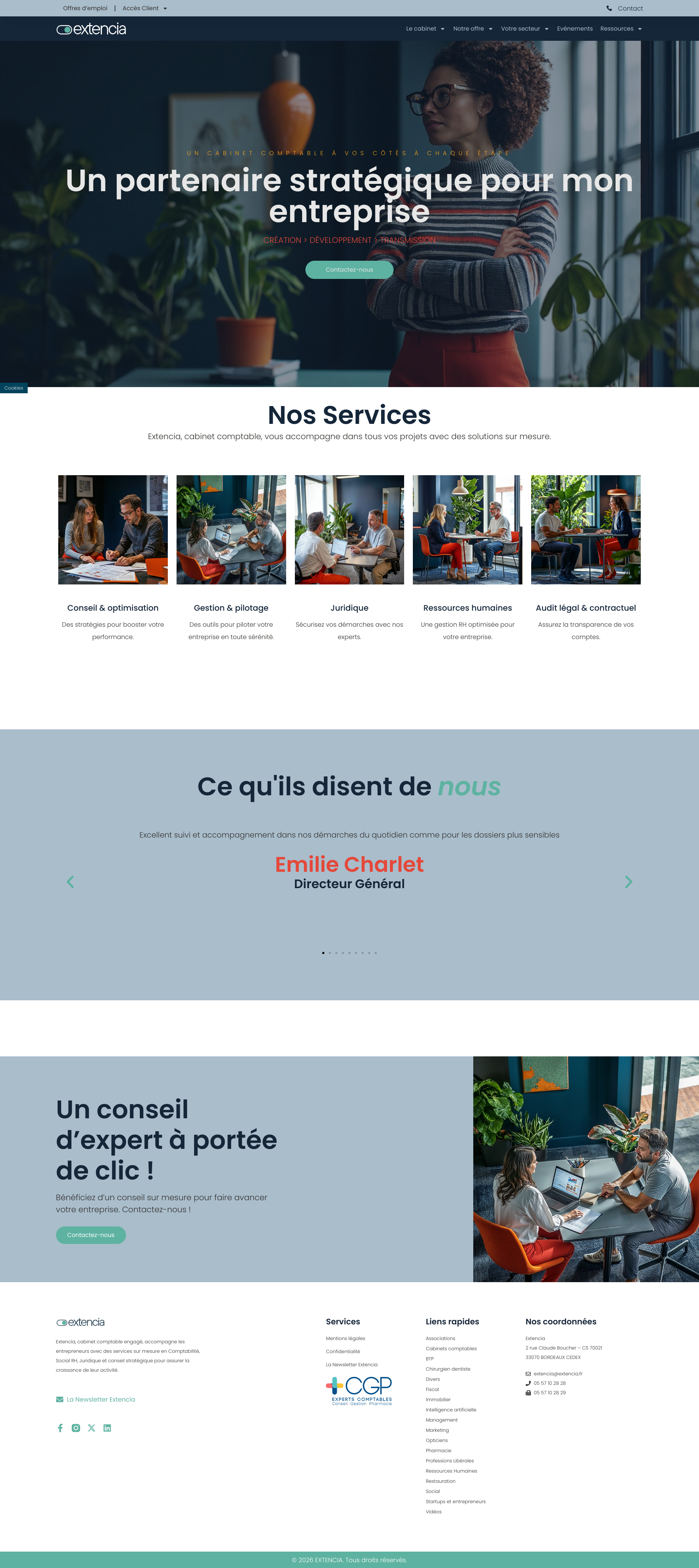 Aperçu du site