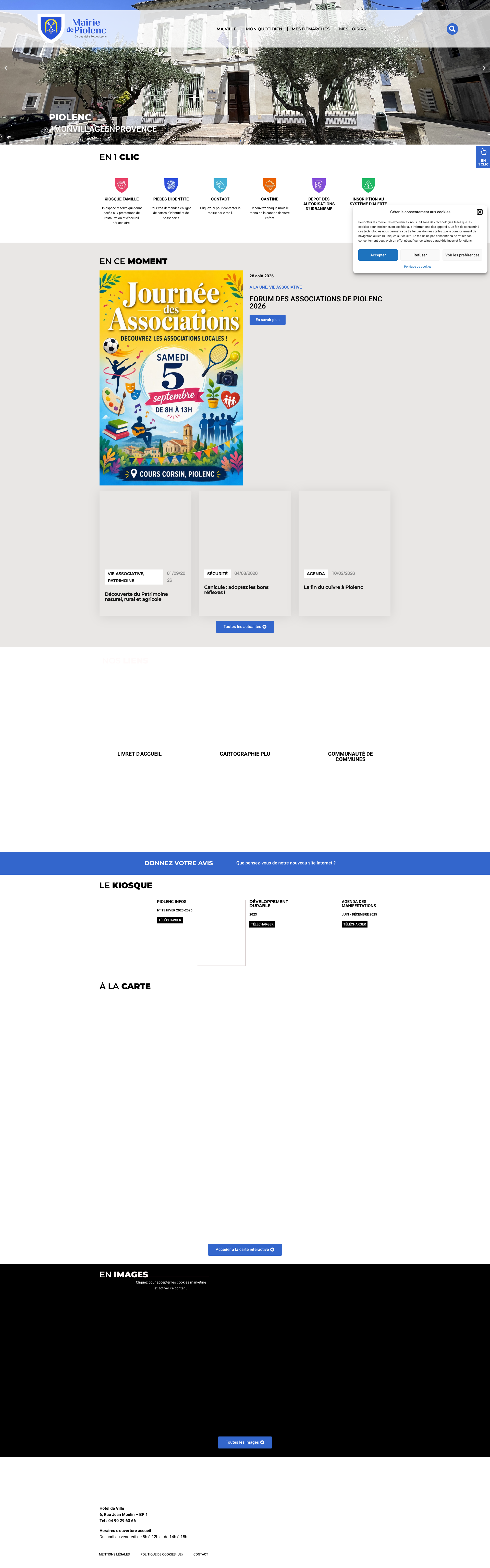 Aperçu du site