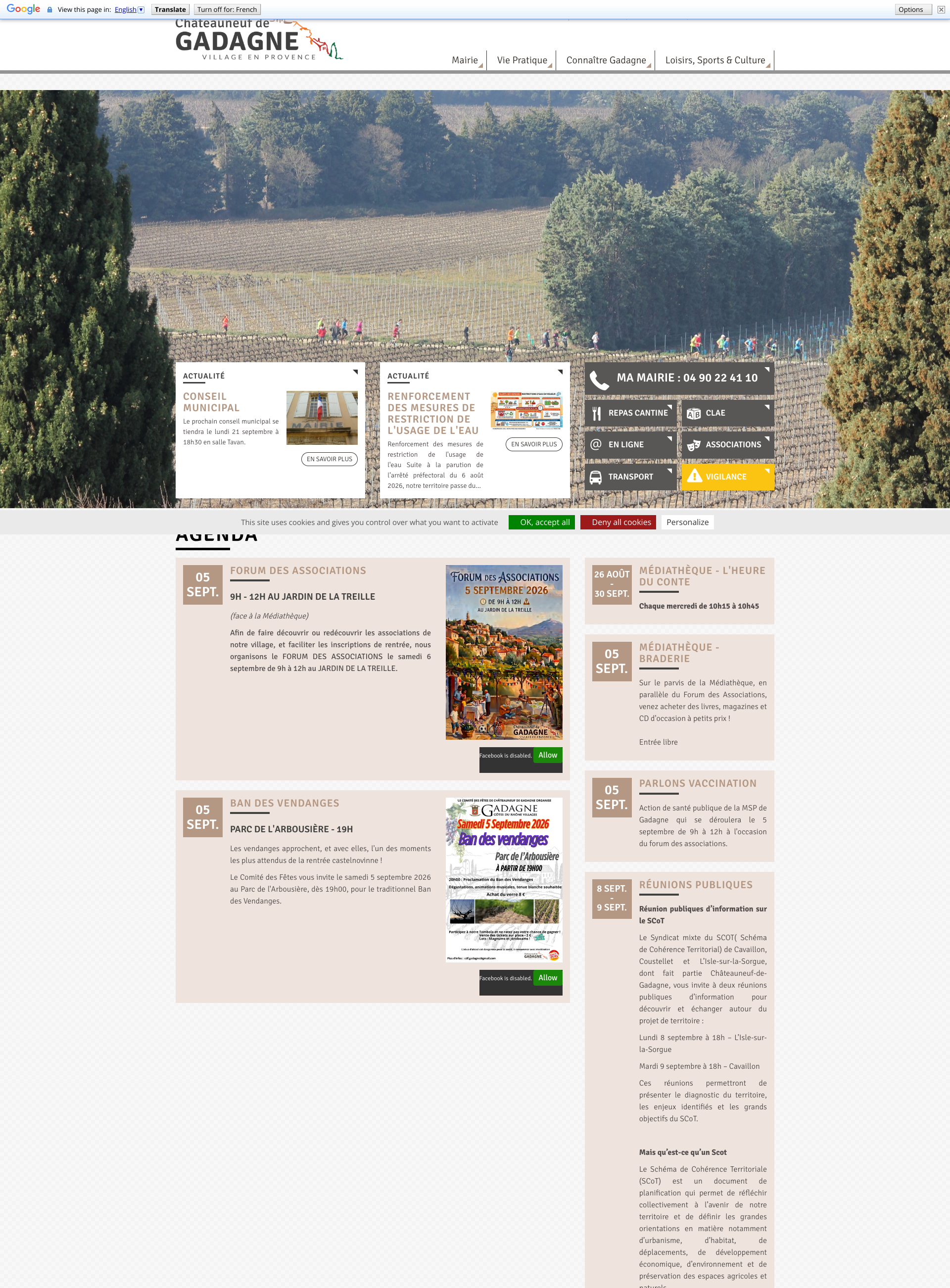 Aperçu du site