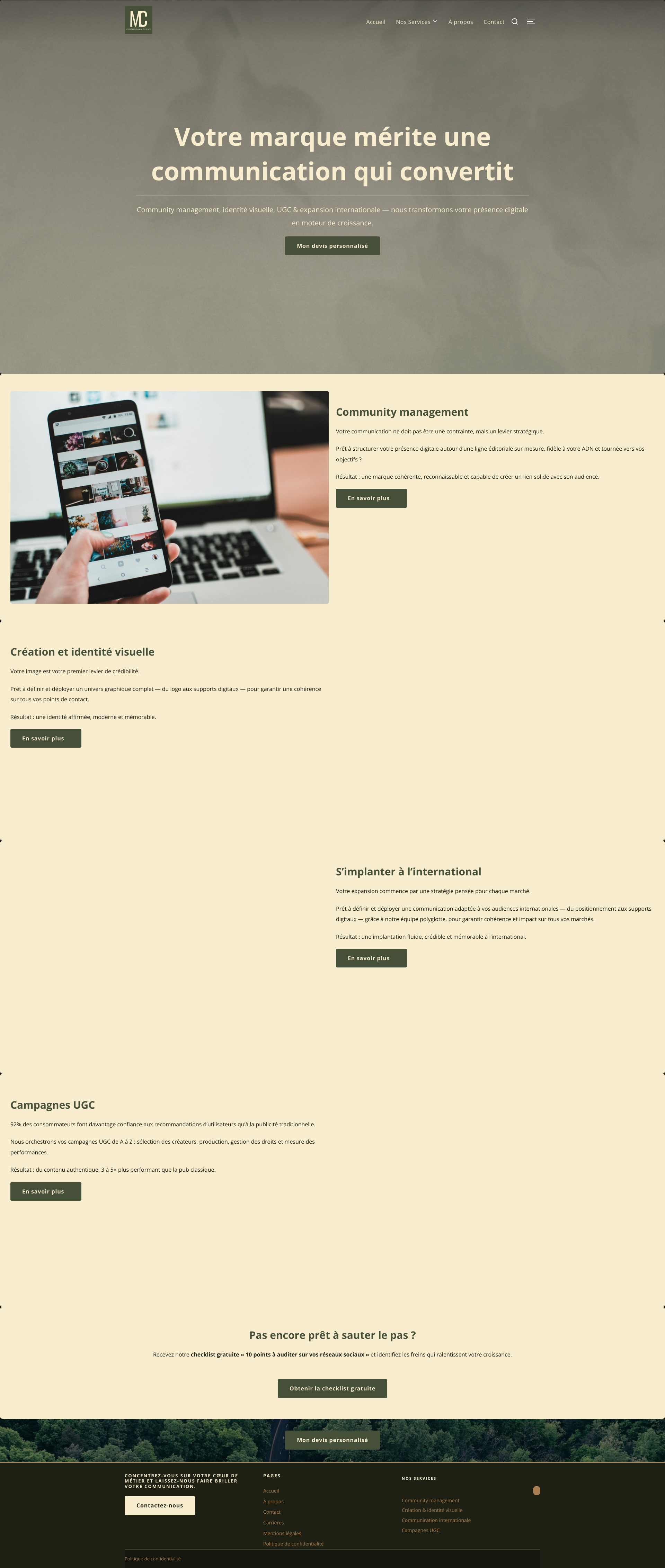 Aperçu du site